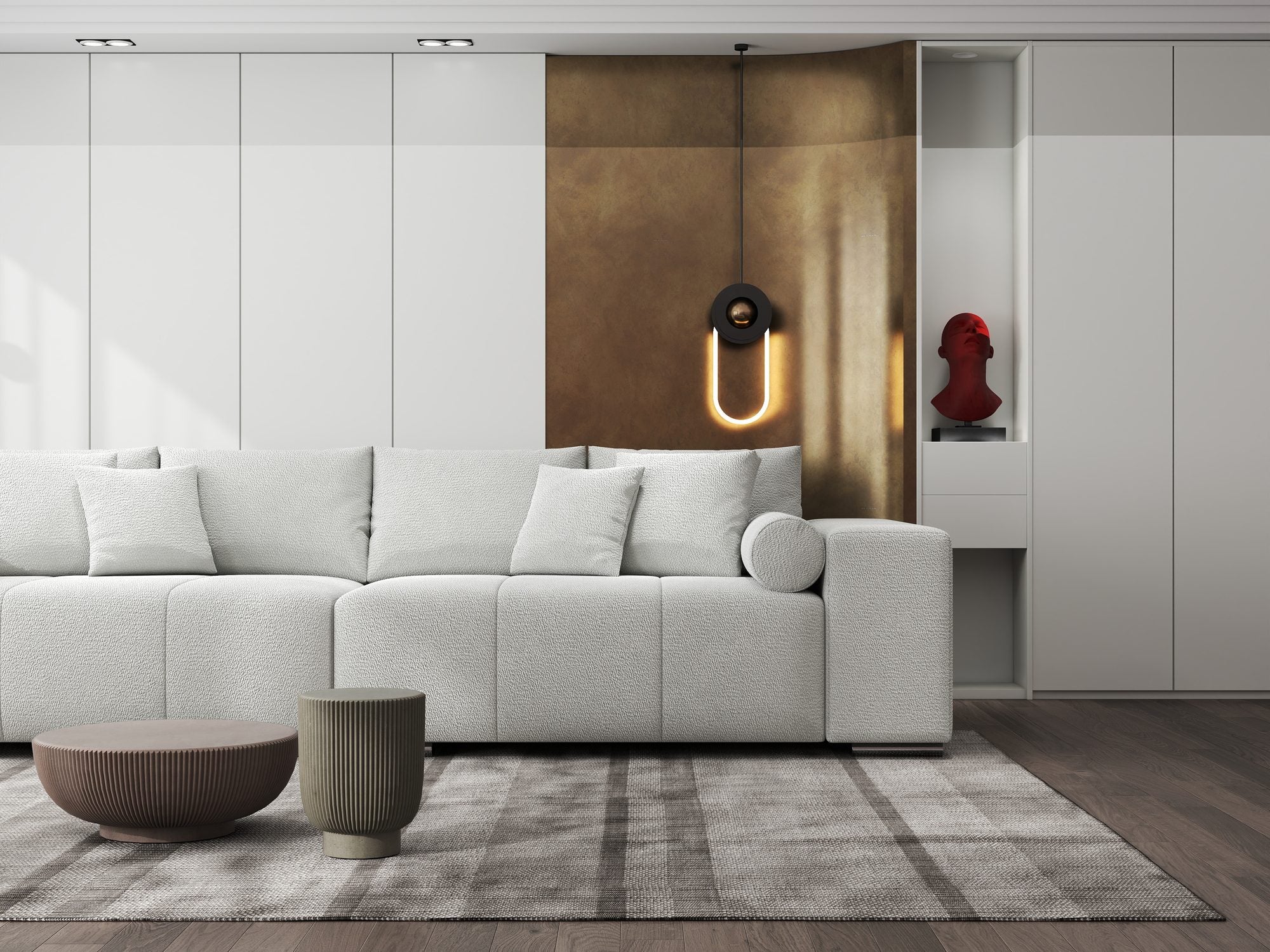Canapea extensibilă dumonde cu ladă de depozitare si sezut confortabil din spuma high-density, Marbela XXL Arena Gri 15 290x100 cm