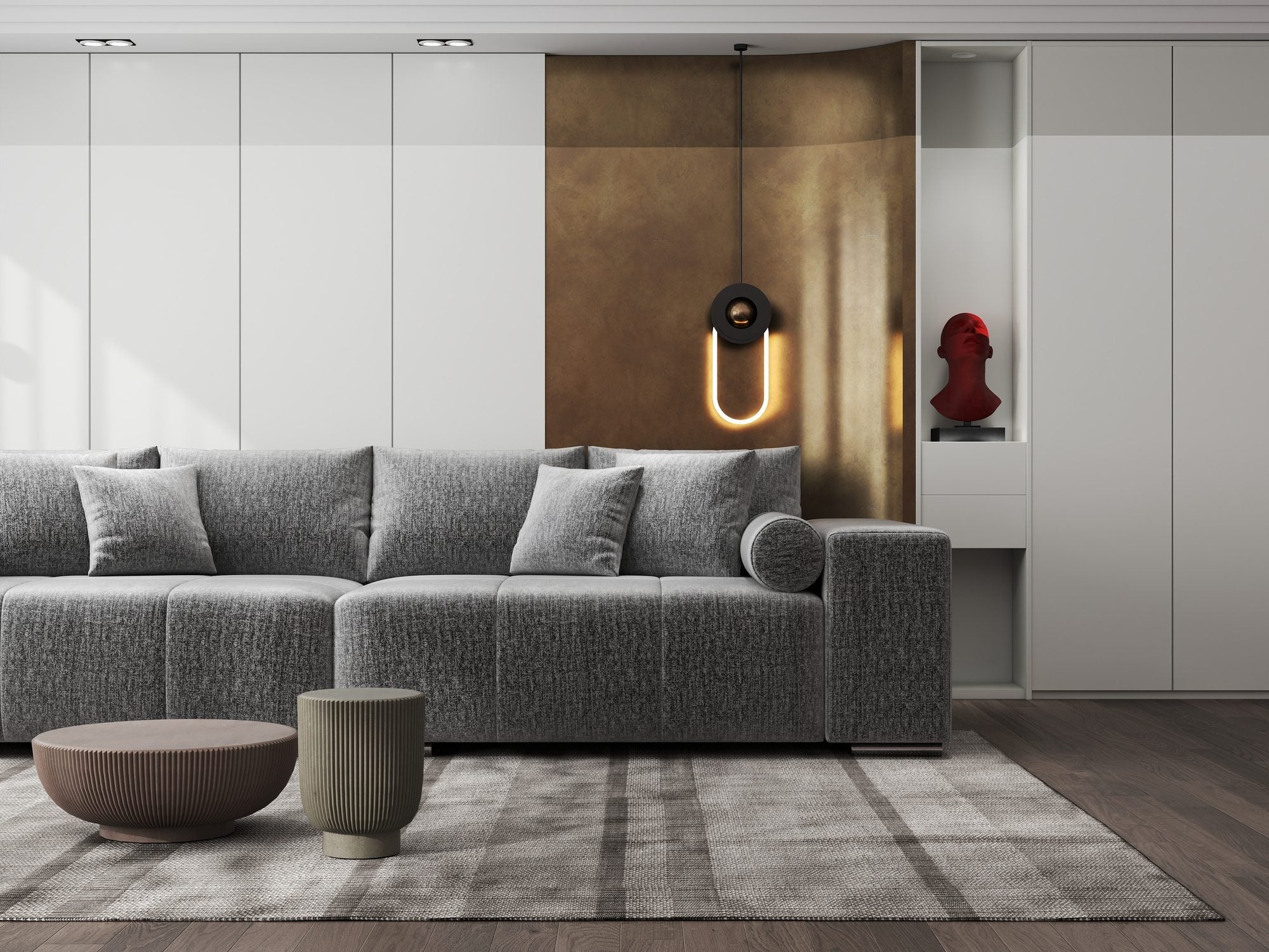 Canapea extensibilă dumonde cu ladă de depozitare si sezut confortabil din spuma high-density, Marbela XXL Monolith Gri 85 290x100 cm
