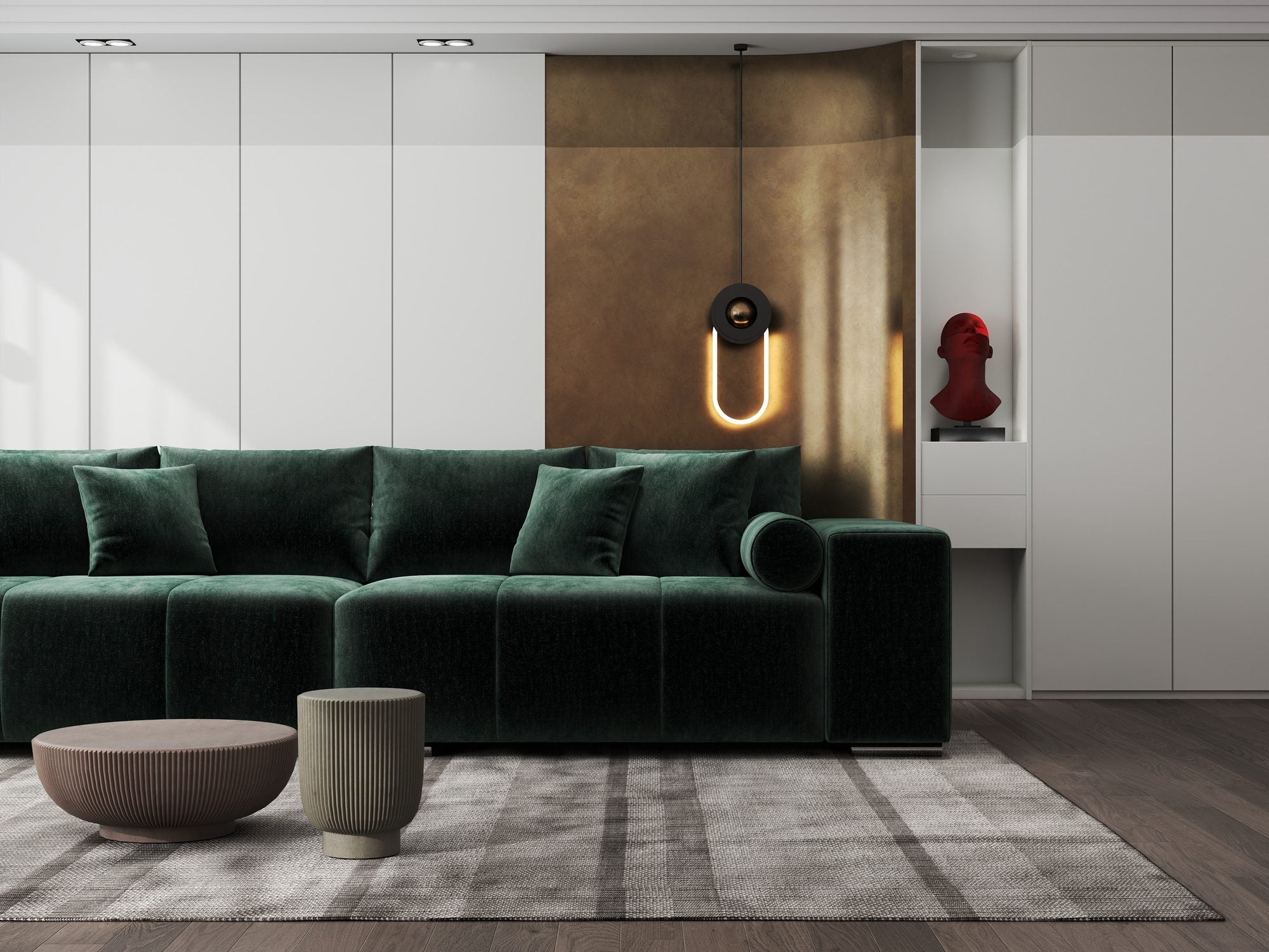 Canapea extensibilă dumonde cu ladă de depozitare si sezut confortabil din spuma high-density, Marbela XXL Monolith Verde 37 290x100 cm