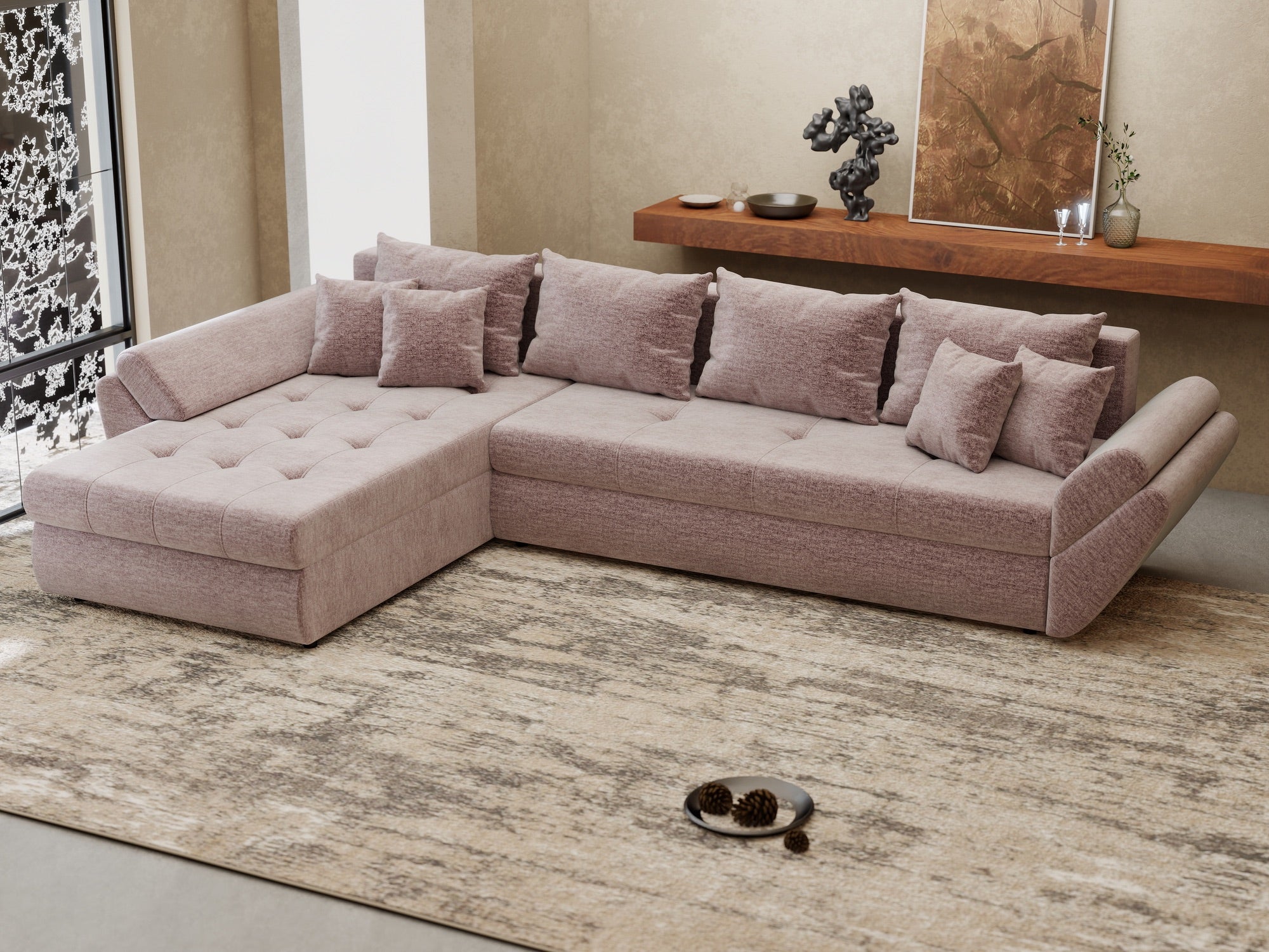 Loana XL Monolith Roz Pudrat