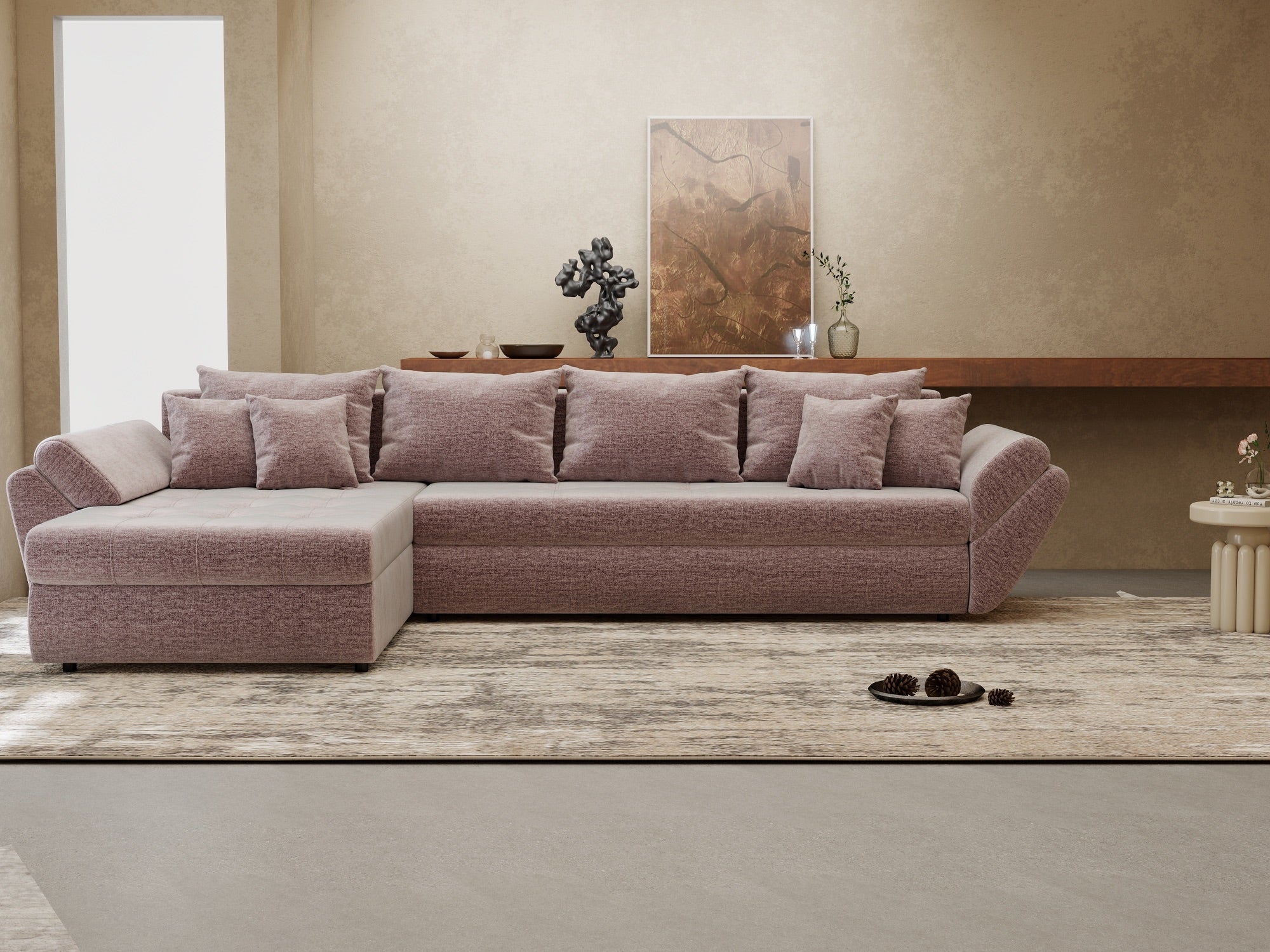 Loana XL Monolith Roz Pudrat