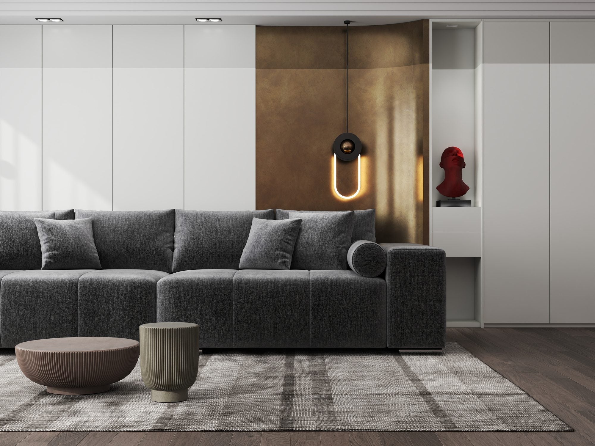 Canapea extensibilă dumonde cu ladă de depozitare si sezut confortabil din spuma high-density, Marbela XXL Monolith Gri Antracit 97 290x100 cm