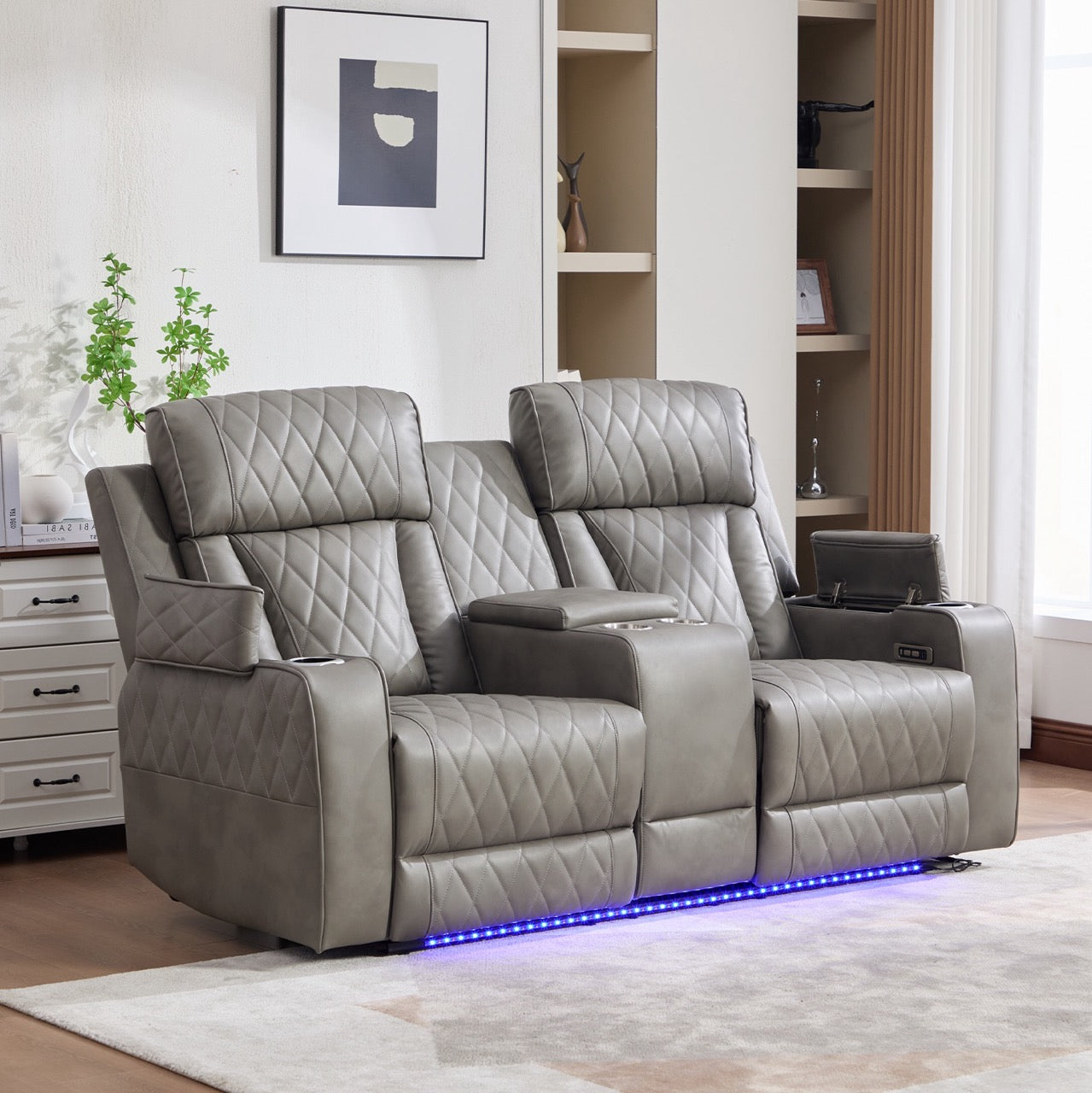 Dumonde 3+2+1 kanapé szett, elektromos relax funkció, vezeték nélküli töltés, USB-C, fűtött pohártartó, LED világítás, Selvar