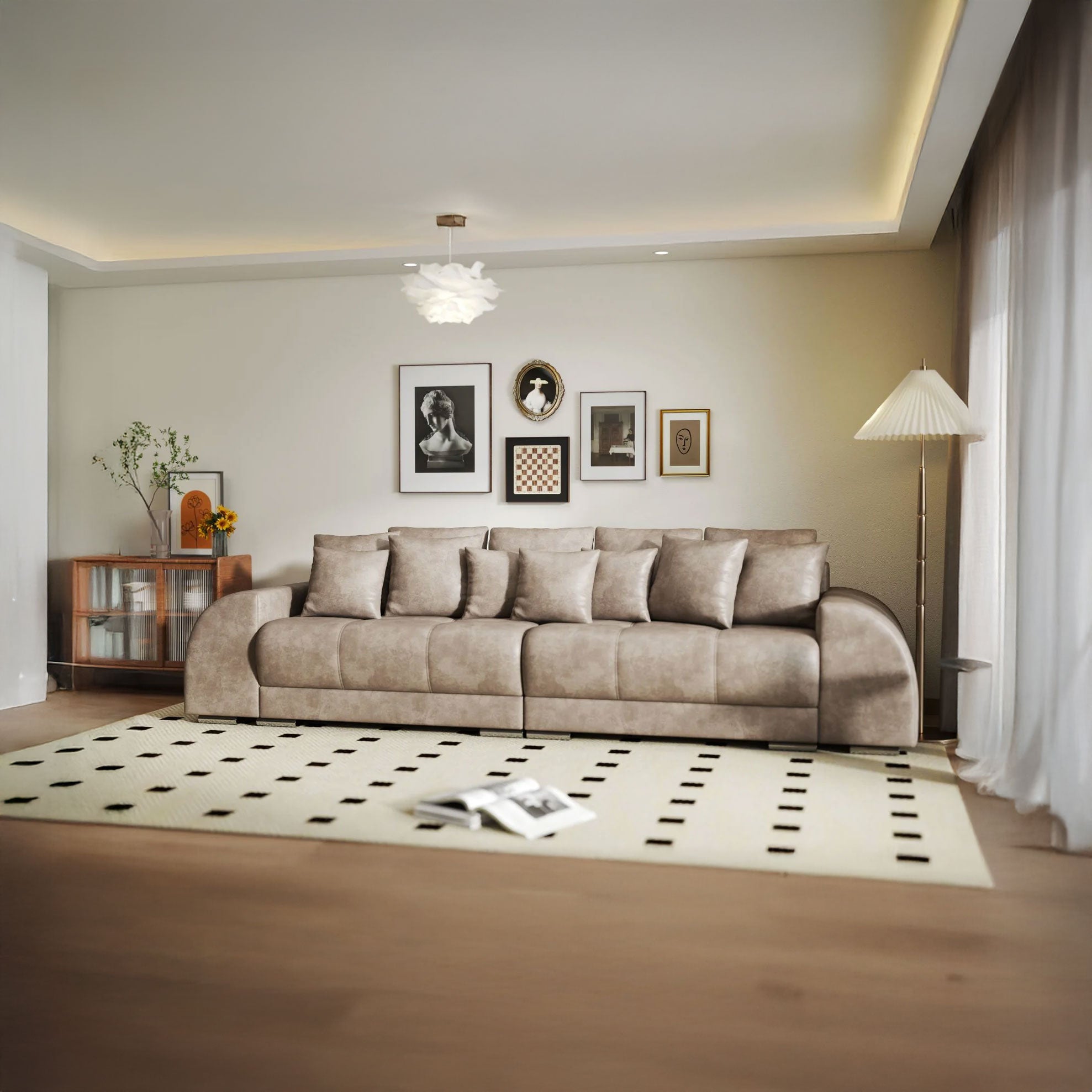 Canapea extensibilă dumonde cu 2 lăzi de depozitare si sezut confortabil din spuma HR, Verona Tobago Silver 310x100 cm Fabrica