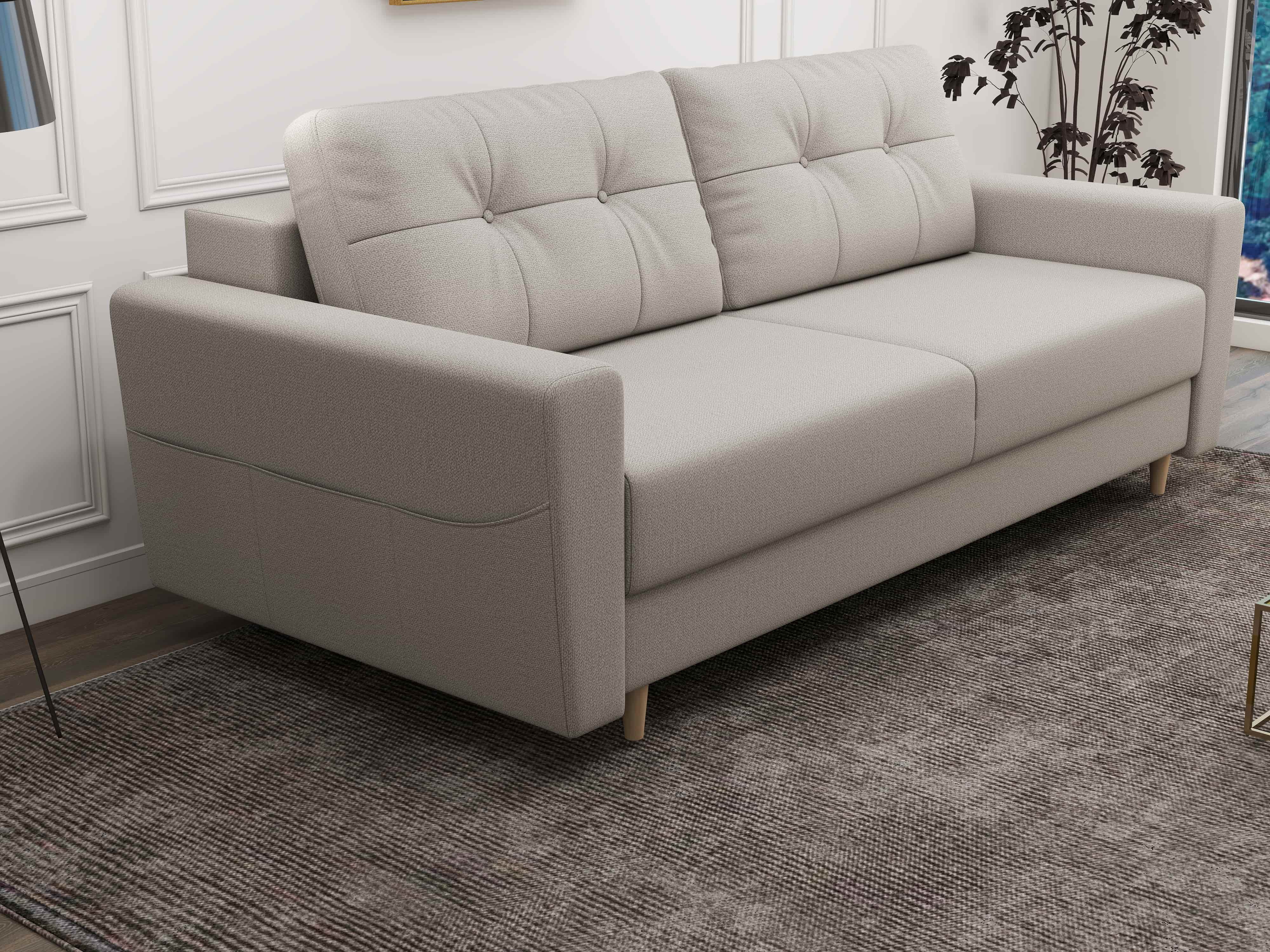 Canapea extensibilă dumonde cu ladă de depozitare si sezut confortabil din spuma HR, Summer Enjoy Bej 225x100 cm fabrica