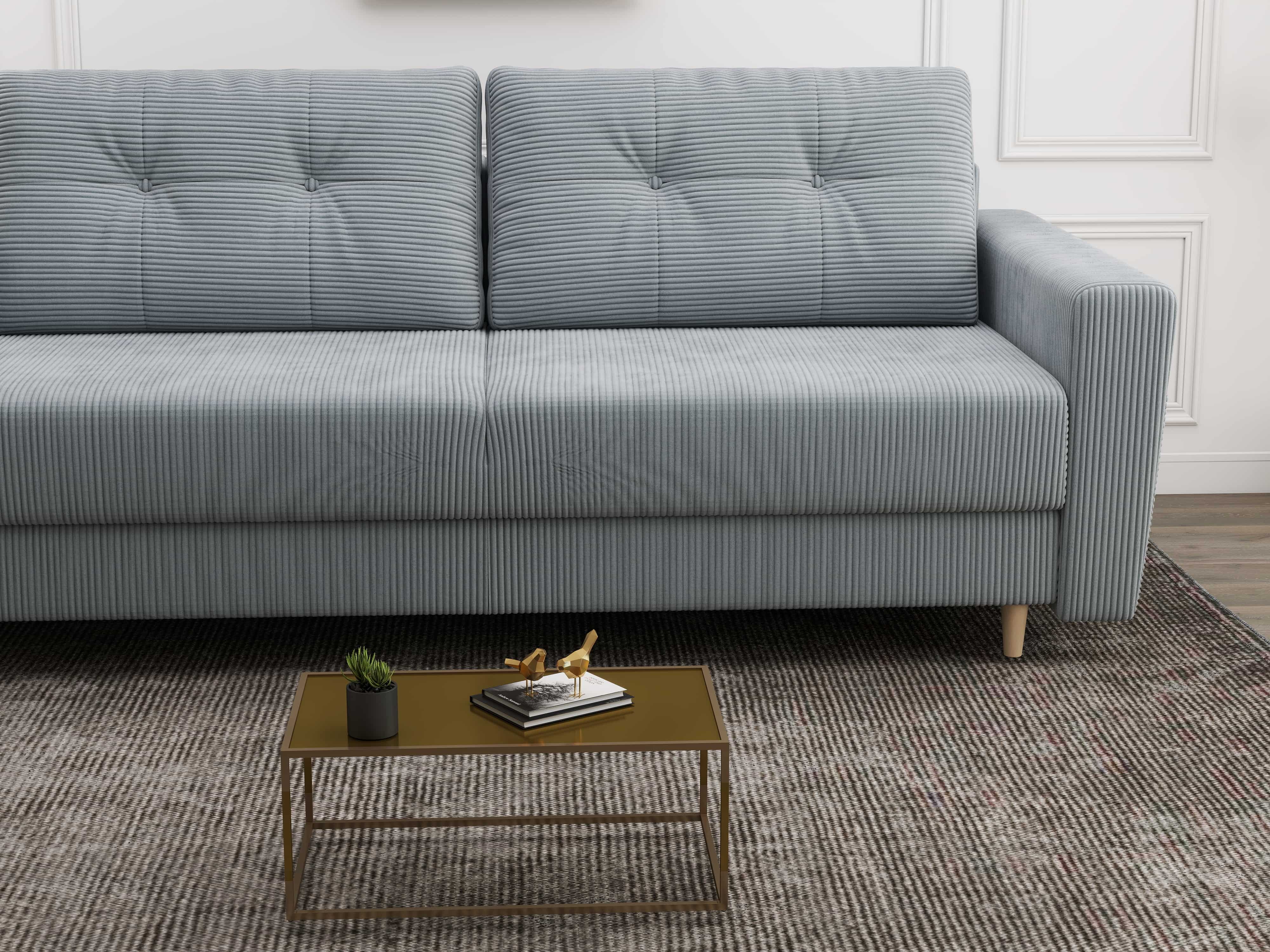 Canapea extensibilă dumonde cu ladă de depozitare si sezut confortabil din spuma HR, Summer Zoom Grey 225x100 cm fabrica