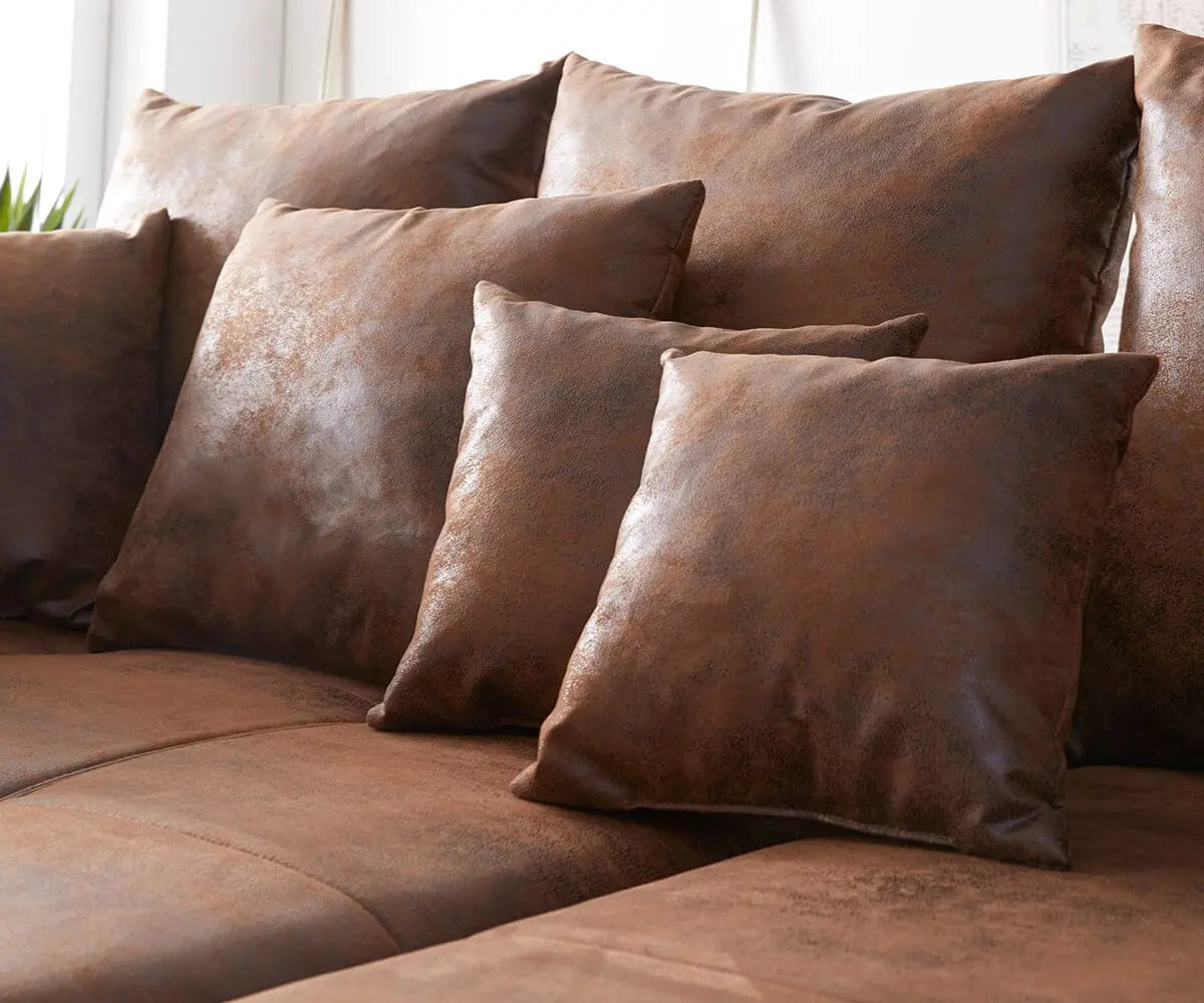 Canapea extensibilă dumonde cu 2 lăzi de depozitare si sezut confortabil din spuma high-density, Verona Madagaskar Brown 310x120 cm