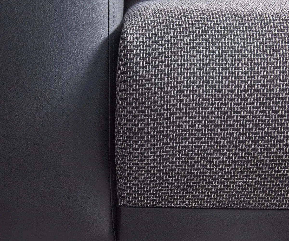 Canapea extensibilă dumonde cu 2 lăzi de depozitare si sezut confortabil din spuma high-density, Verona Magma Black 310x120 cm