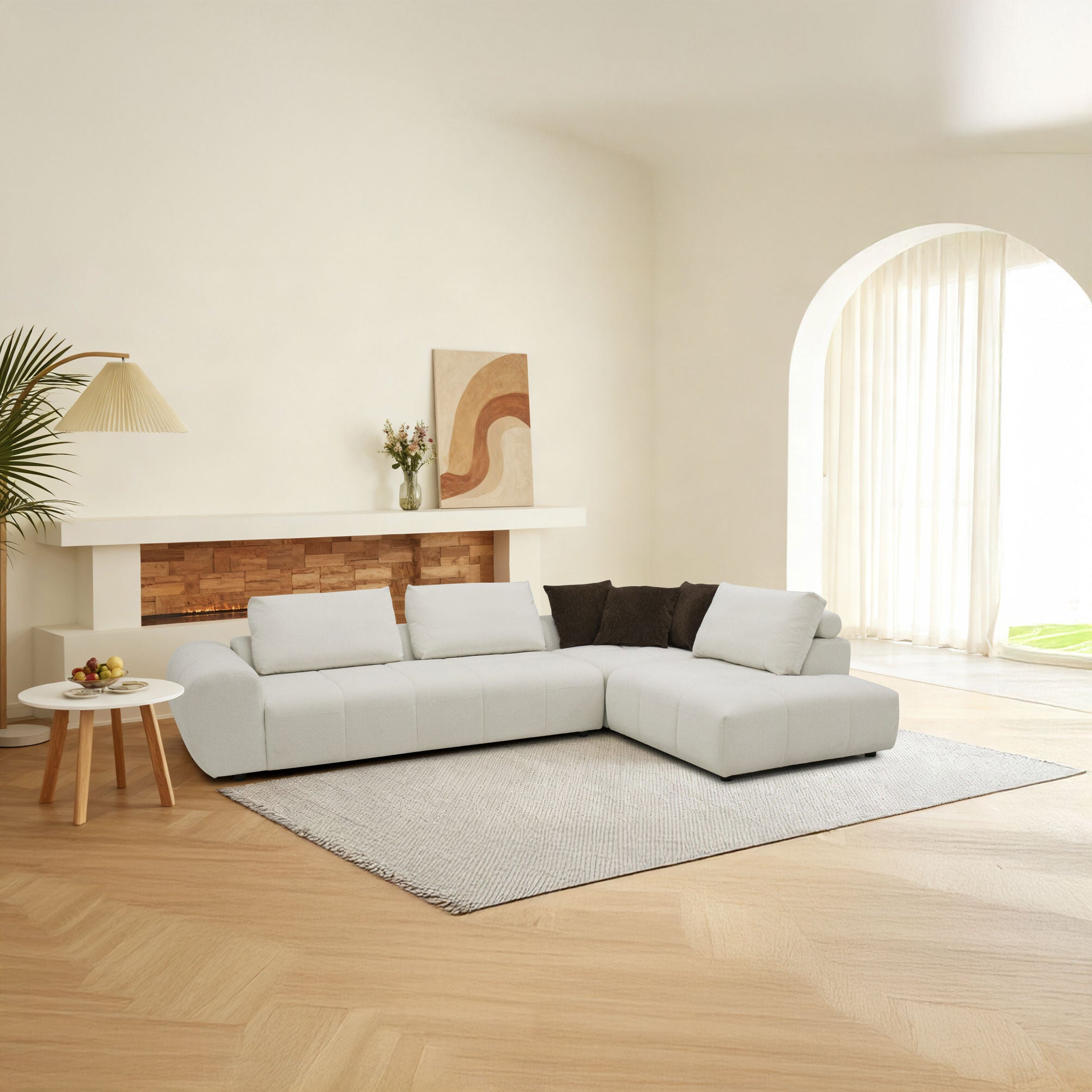Allure 325x107 cm-es kinyitható sarokkanapé kényelmes, nagy sűrűségű hab ülőfelülettel
