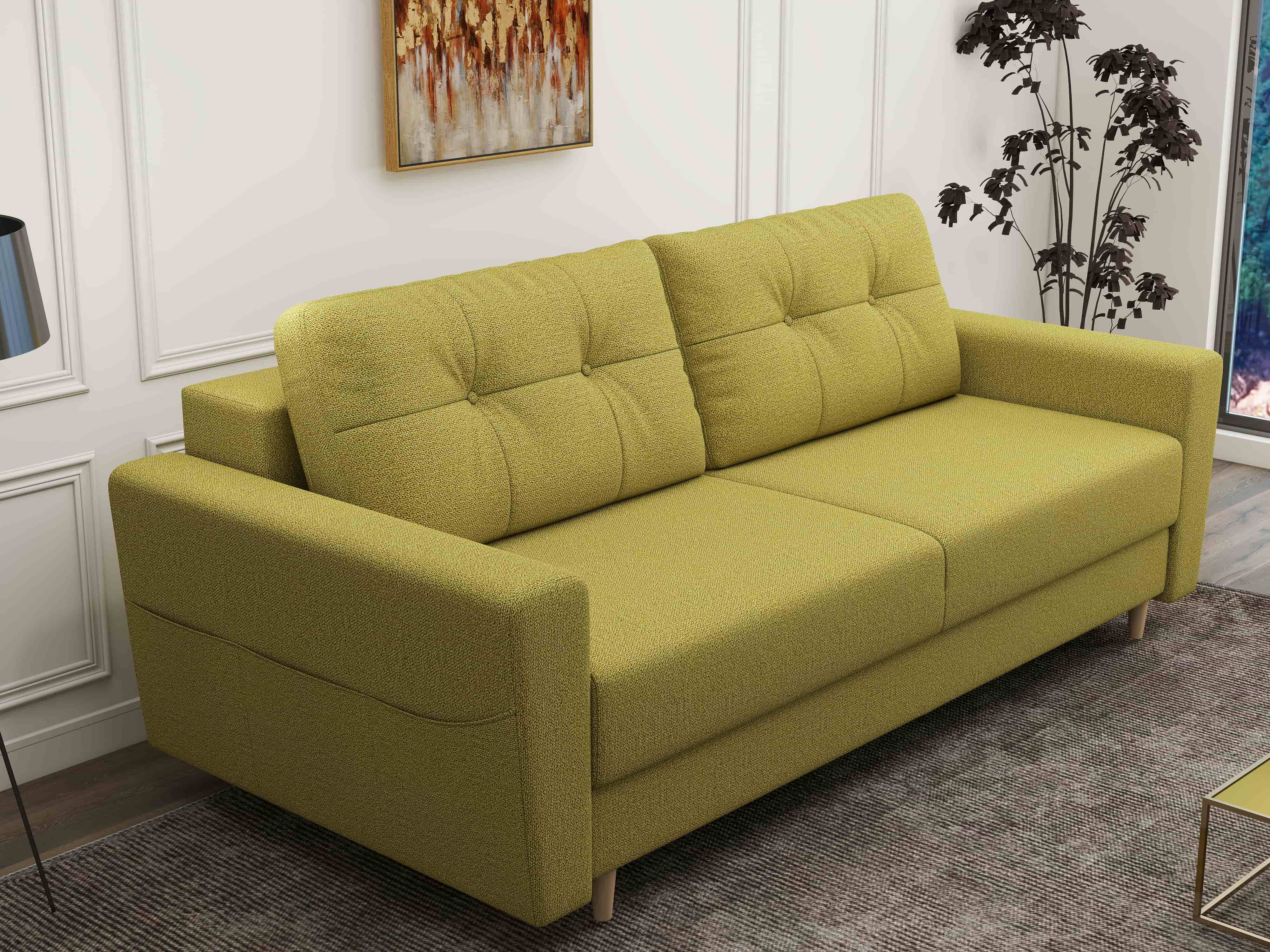 Canapea extensibilă dumonde cu ladă de depozitare si sezut confortabil din spuma HR, Summer Enjoy Verde 225x100 cm fabrica