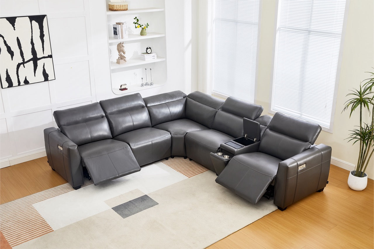 Dumonde sarokülő 2 elektromos relax funkcióval, állítható fejtámlákkal, vezeték nélküli töltéssel, pohártartóval Valen 334x83cm