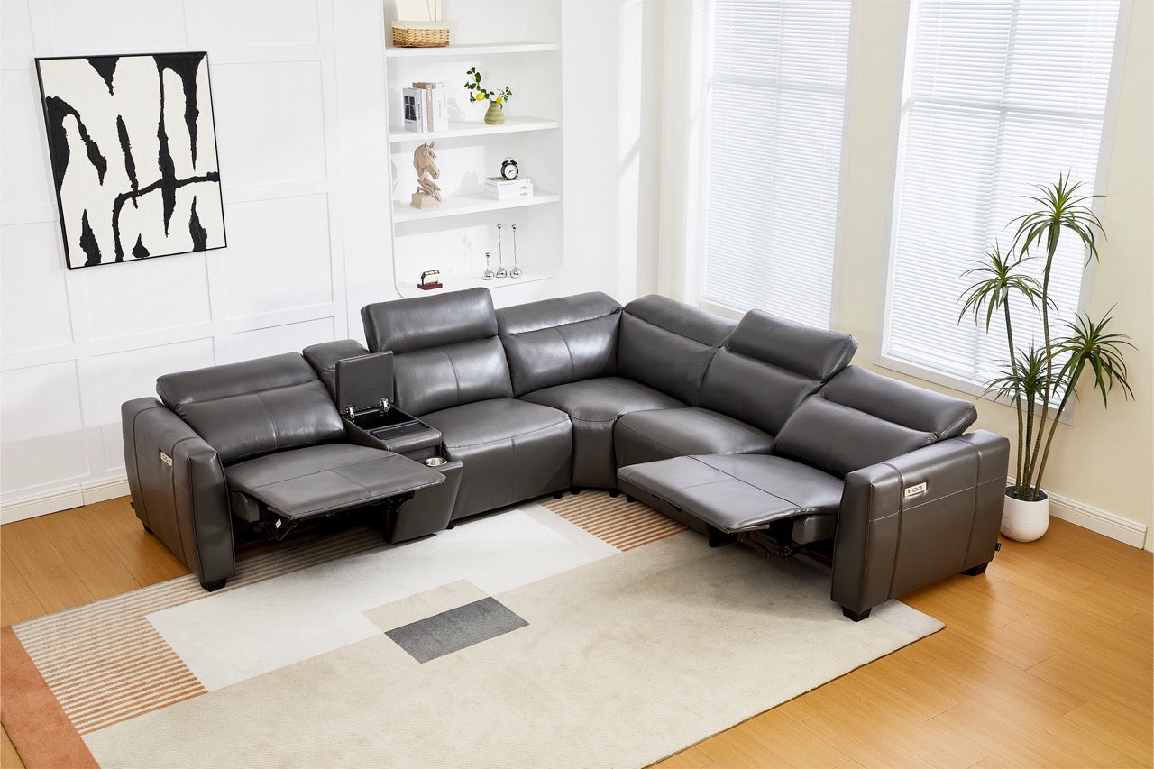 Dumonde sarokülő 2 elektromos relax funkcióval, állítható fejtámlákkal, vezeték nélküli töltéssel, pohártartóval Valen 334x83cm