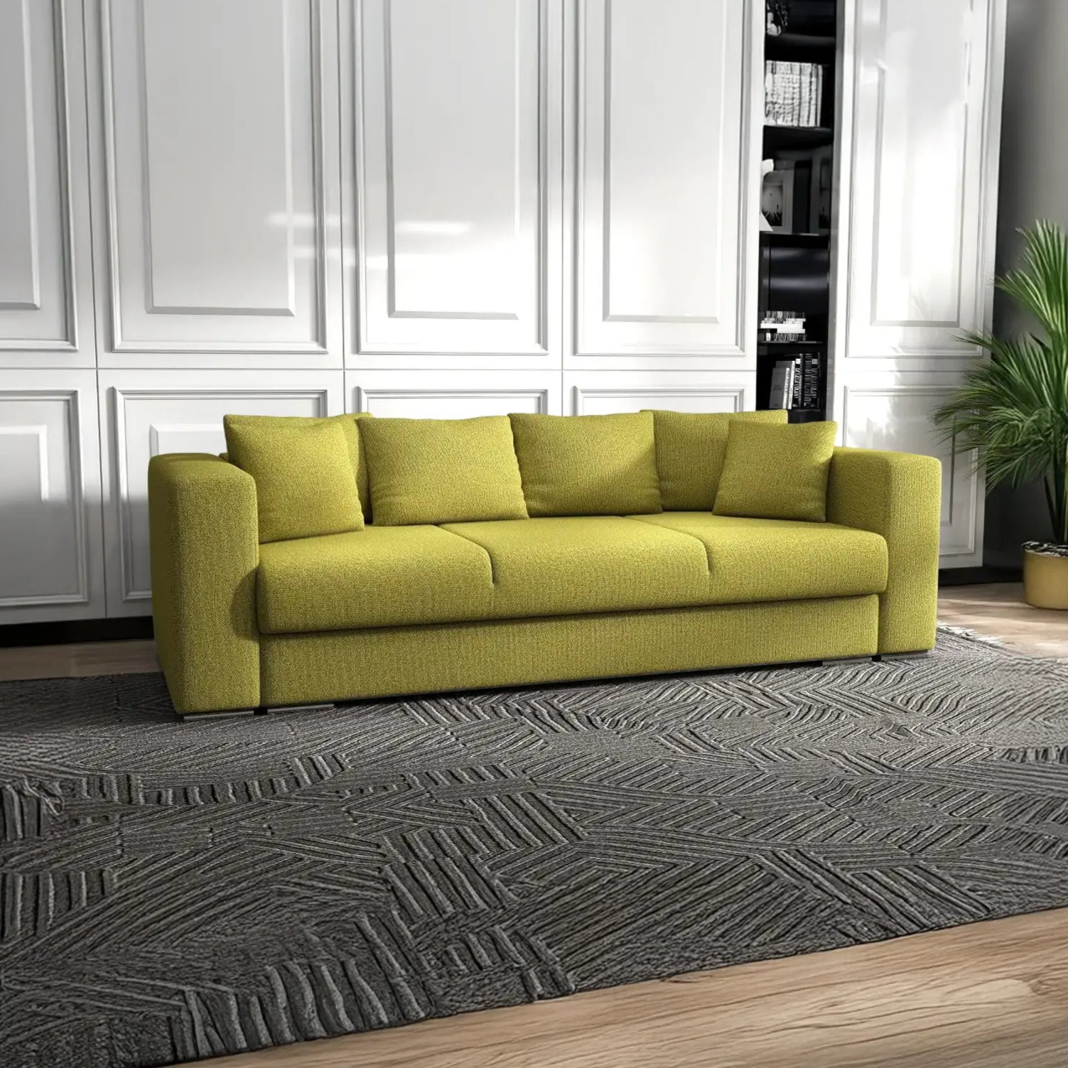 Canapea extensibilă dumonde cu ladă de depozitare si sezut confortabil din spuma HR, Gloria Petrol Green 240x100 cm Fabrica