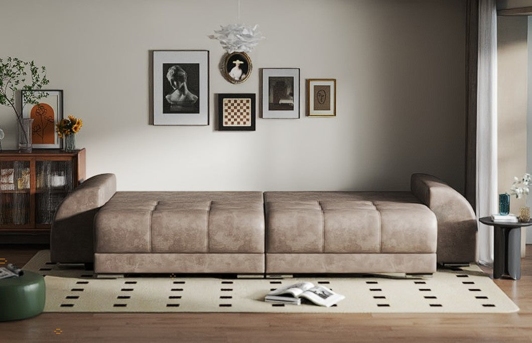 Canapea extensibilă dumonde cu 2 lăzi de depozitare si sezut confortabil din spuma HR, Verona Tobago Silver 310x100 cm Fabrica