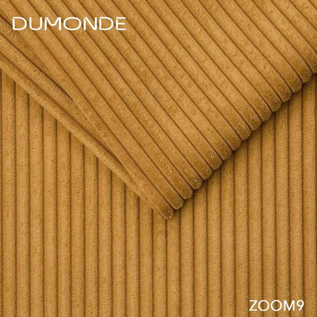 Colțar extensibil dumonde cu ladă de depozitare si sezut confortabil din spuma high-density, Loana U Zoom Mustar 375x185 cm