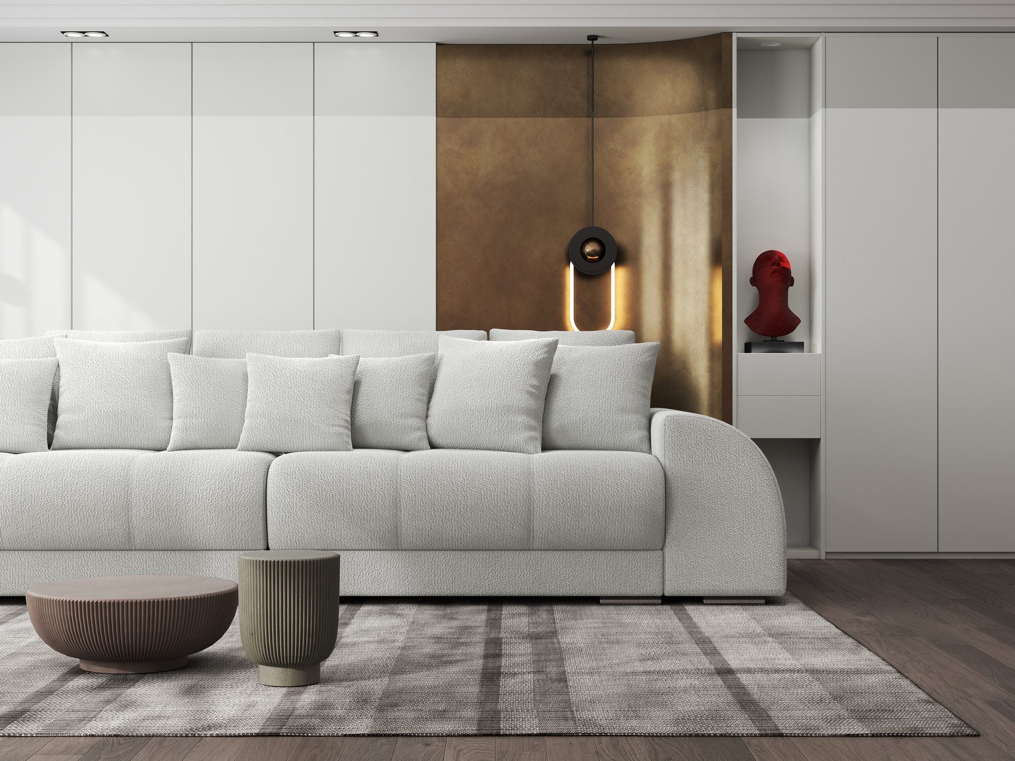 Canapea extensibilă dumonde cu 2 lăzi de depozitare si sezut confortabil din spuma high-density, Verona Vibe Bej 03 310x100 cm