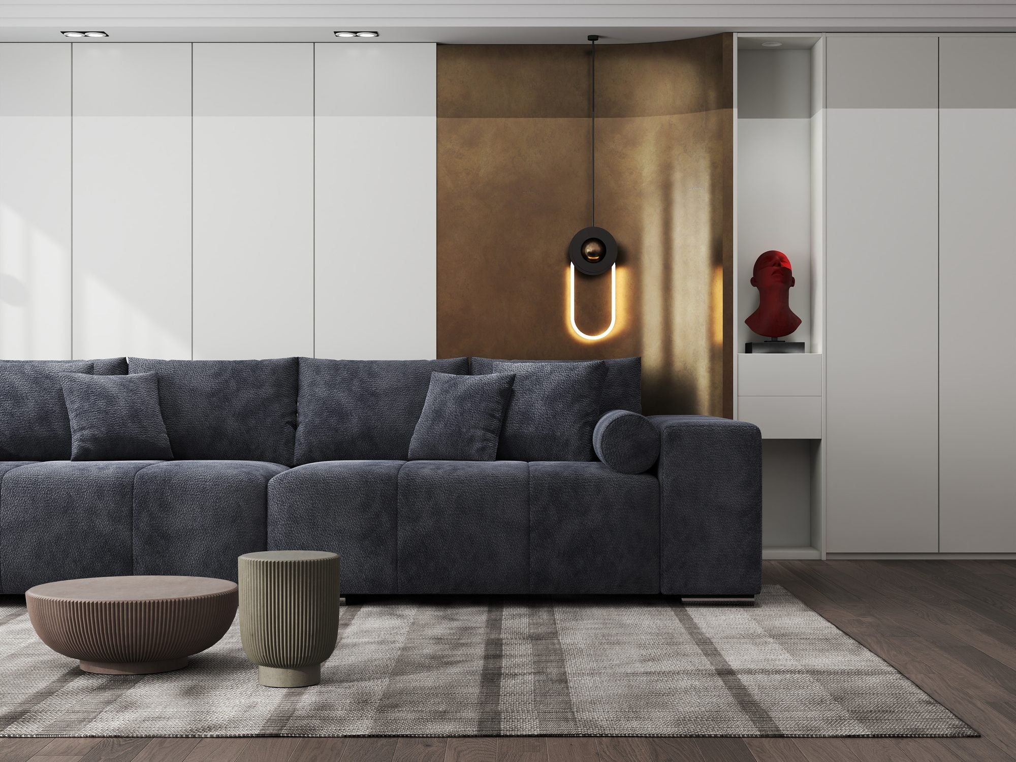 Canapea extensibilă dumonde cu ladă de depozitare si sezut confortabil din spuma high-density, Marbela XXL Vibe Gri Antracit 97 290x100 cm