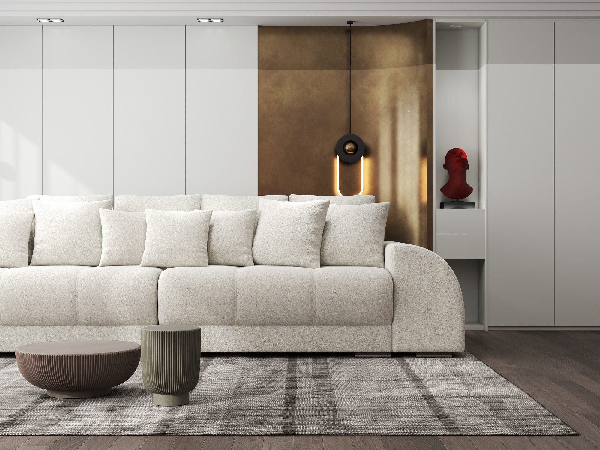 Canapea extensibilă dumonde cu 2 lăzi de depozitare si sezut confortabil din spuma high-density, Verona Monte Bej 03 310x100 cm