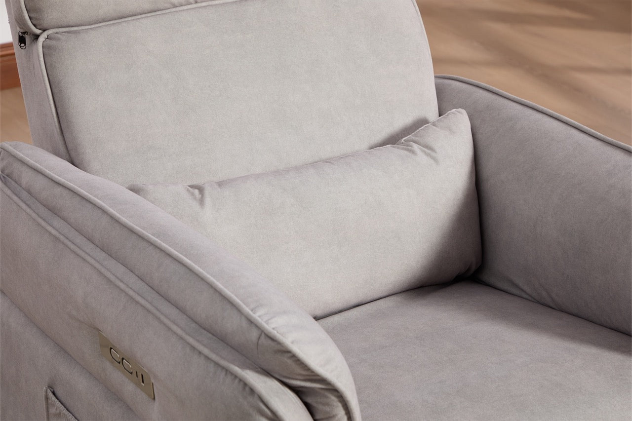 Dumonde Tavero elektromos relax fotel hintáztatással, forgatással és USB C töltéssel