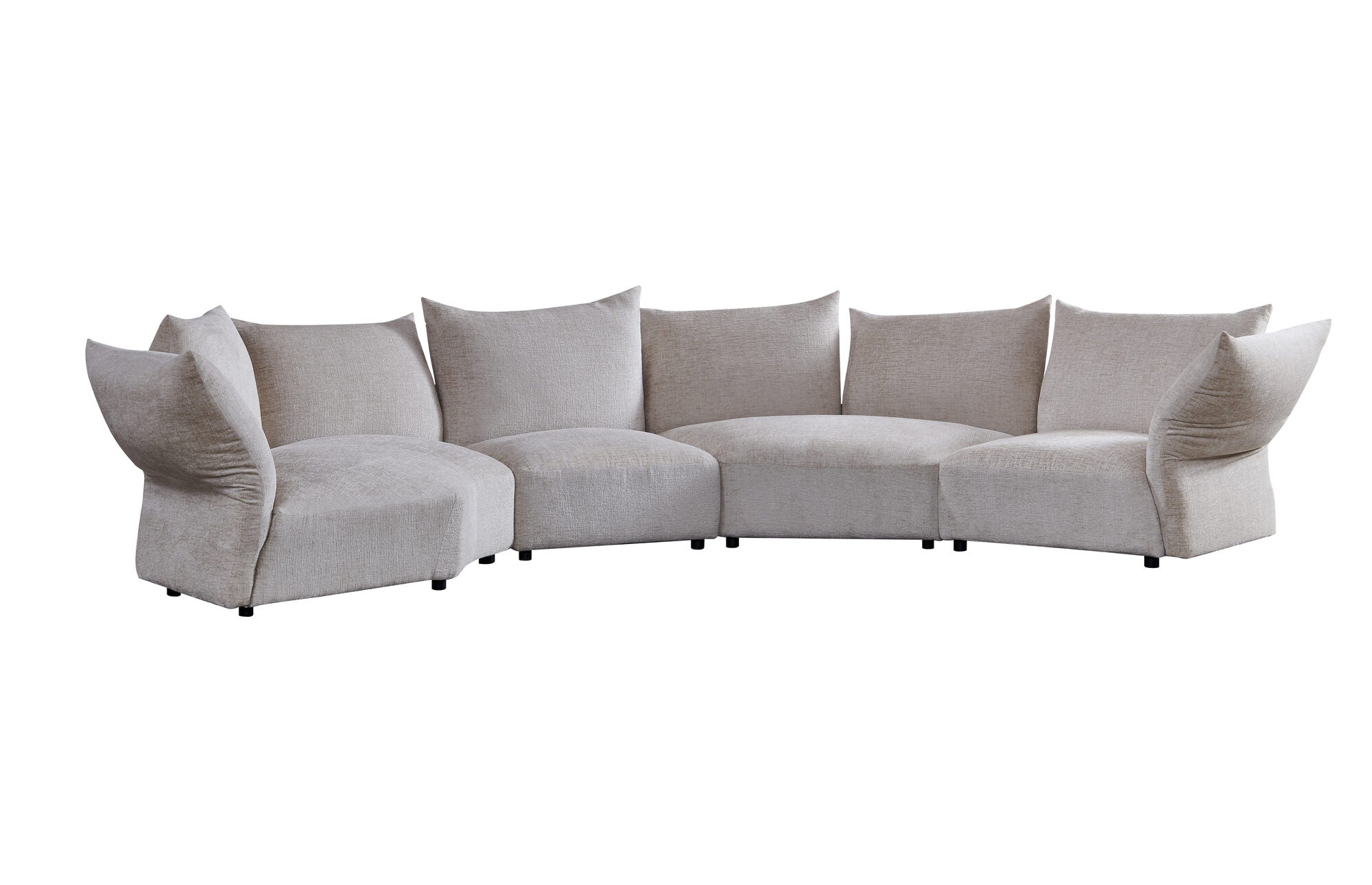 Dumonde félkör alakú kanapé kényelmes HR habszivacs ülőrésszel Vogue 460x131 cm