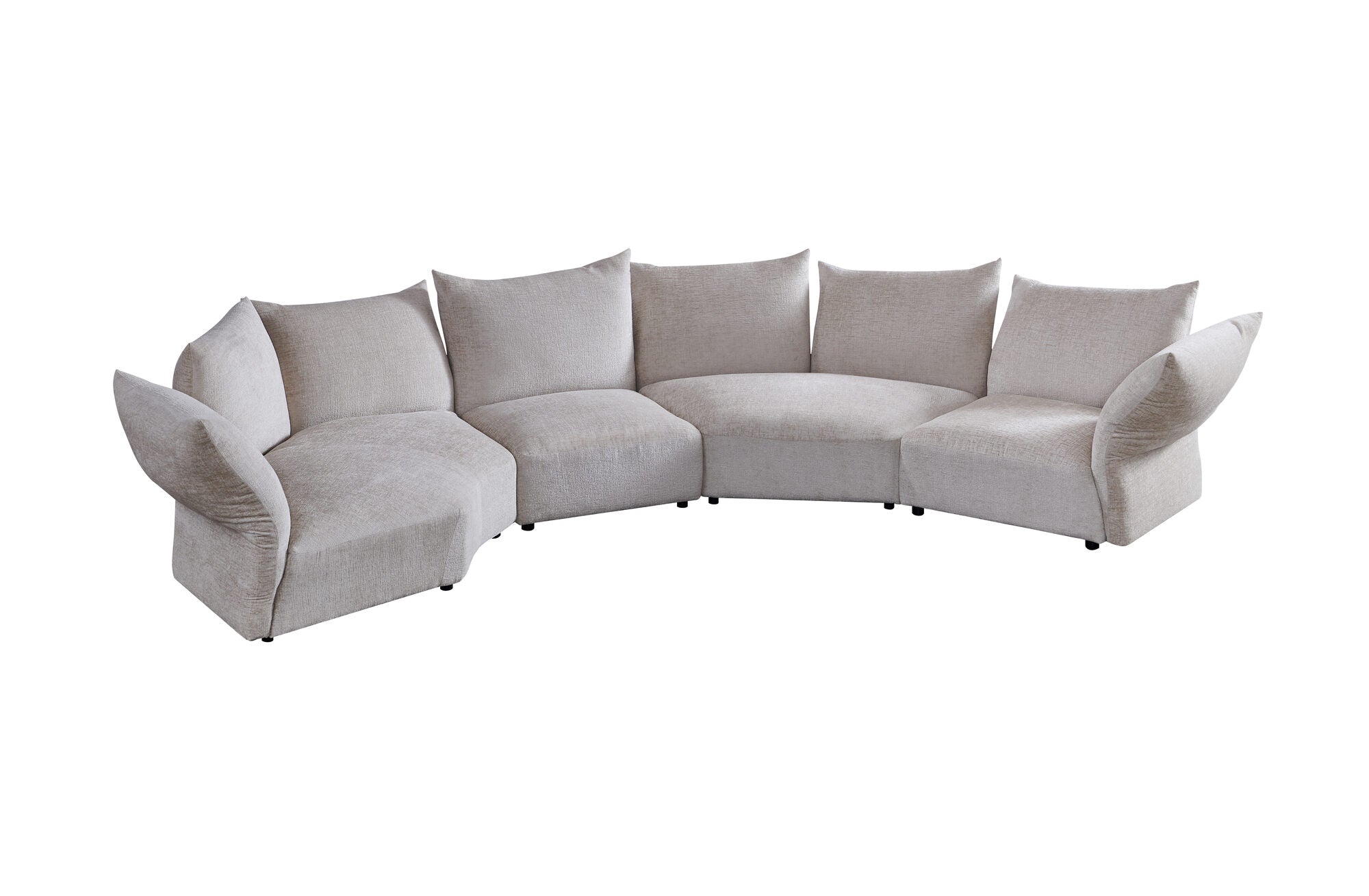 Dumonde félkör alakú kanapé kényelmes HR habszivacs ülőrésszel Vogue 460x131 cm