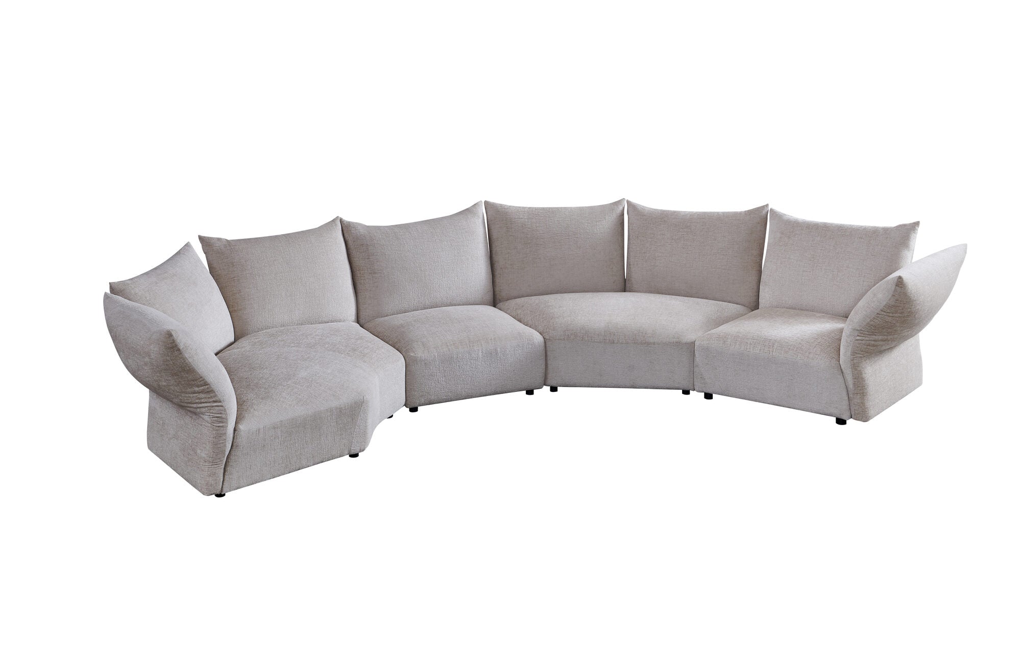 Dumonde félkör alakú kanapé kényelmes HR habszivacs ülőrésszel Vogue 460x131 cm