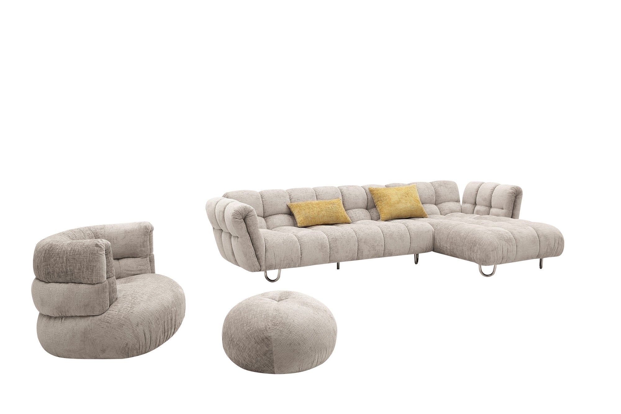 Dumonde sarokülő, kényelmes, nagy sűrűségű Luxe hab ülőfelülettel, 330x104 cm