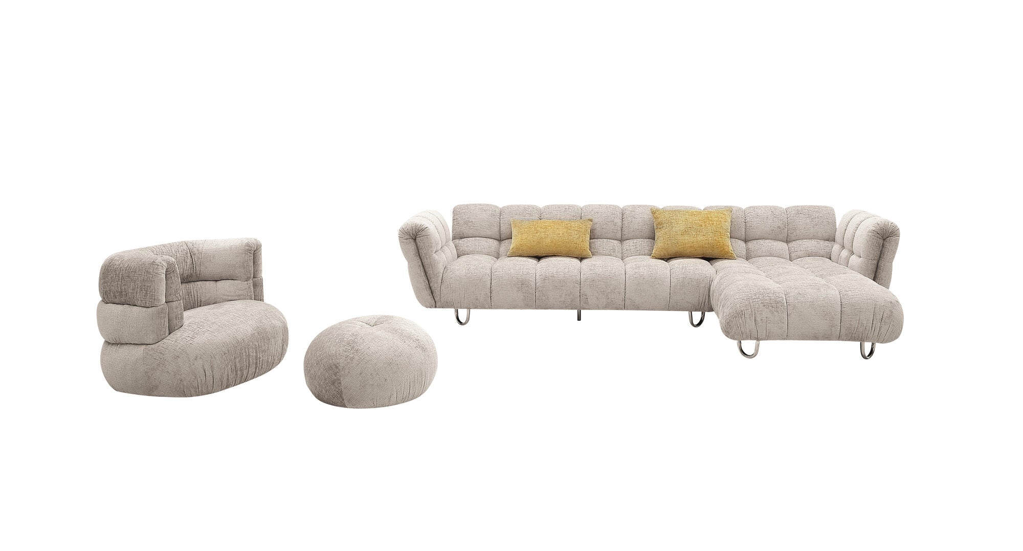 Dumonde sarokülő, kényelmes, nagy sűrűségű Luxe hab ülőfelülettel, 330x104 cm