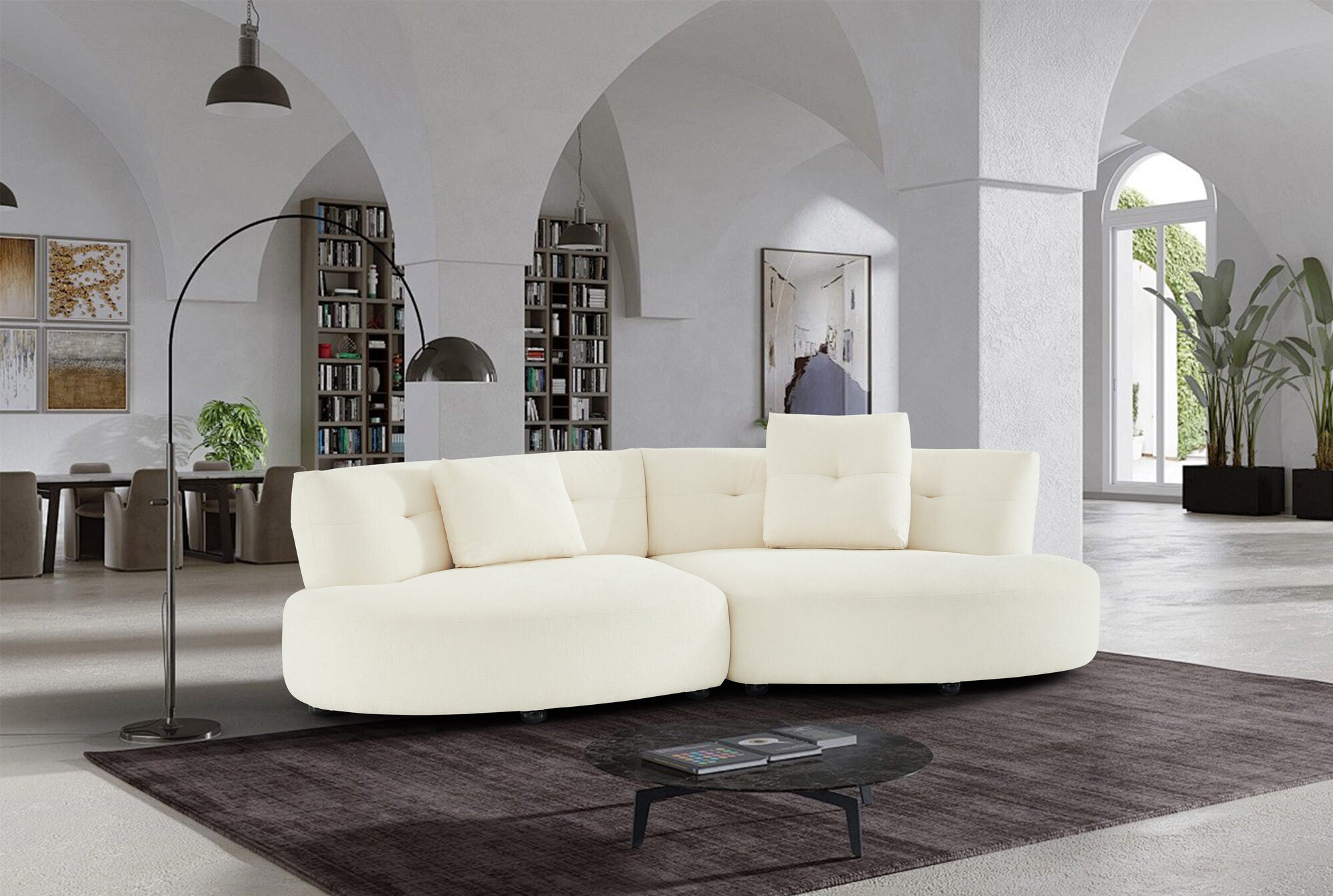 Démonde félköríves kanapé HR habból készült kényelmes ülőfelülettel, Vineto 280x140 cm