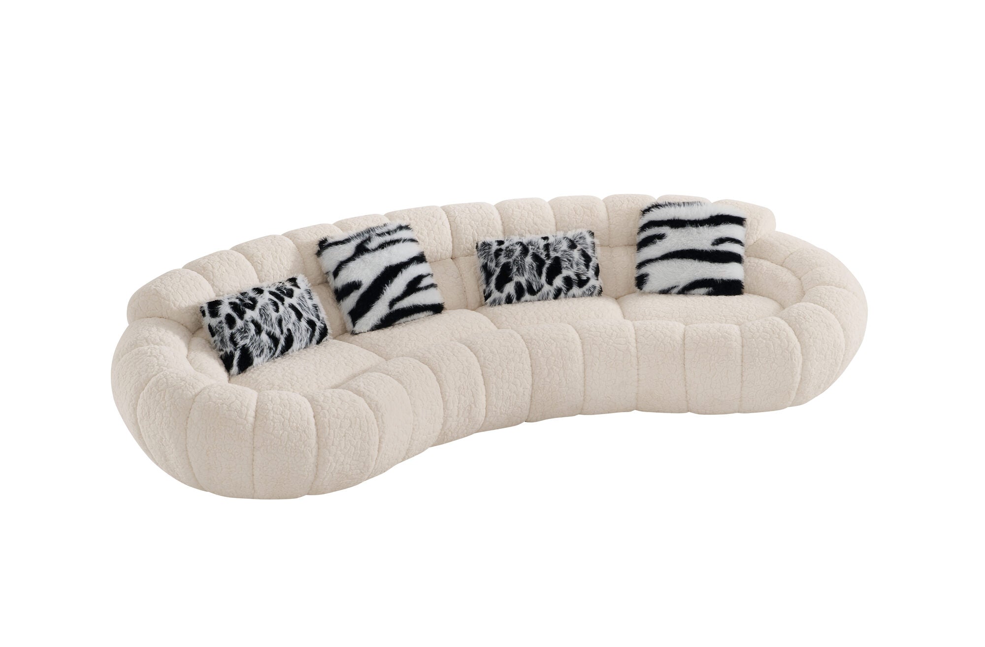 Dumonde félkör alakú kanapé kényelmes HR habszivacs ülőrésszel, Layan 338x148 cm