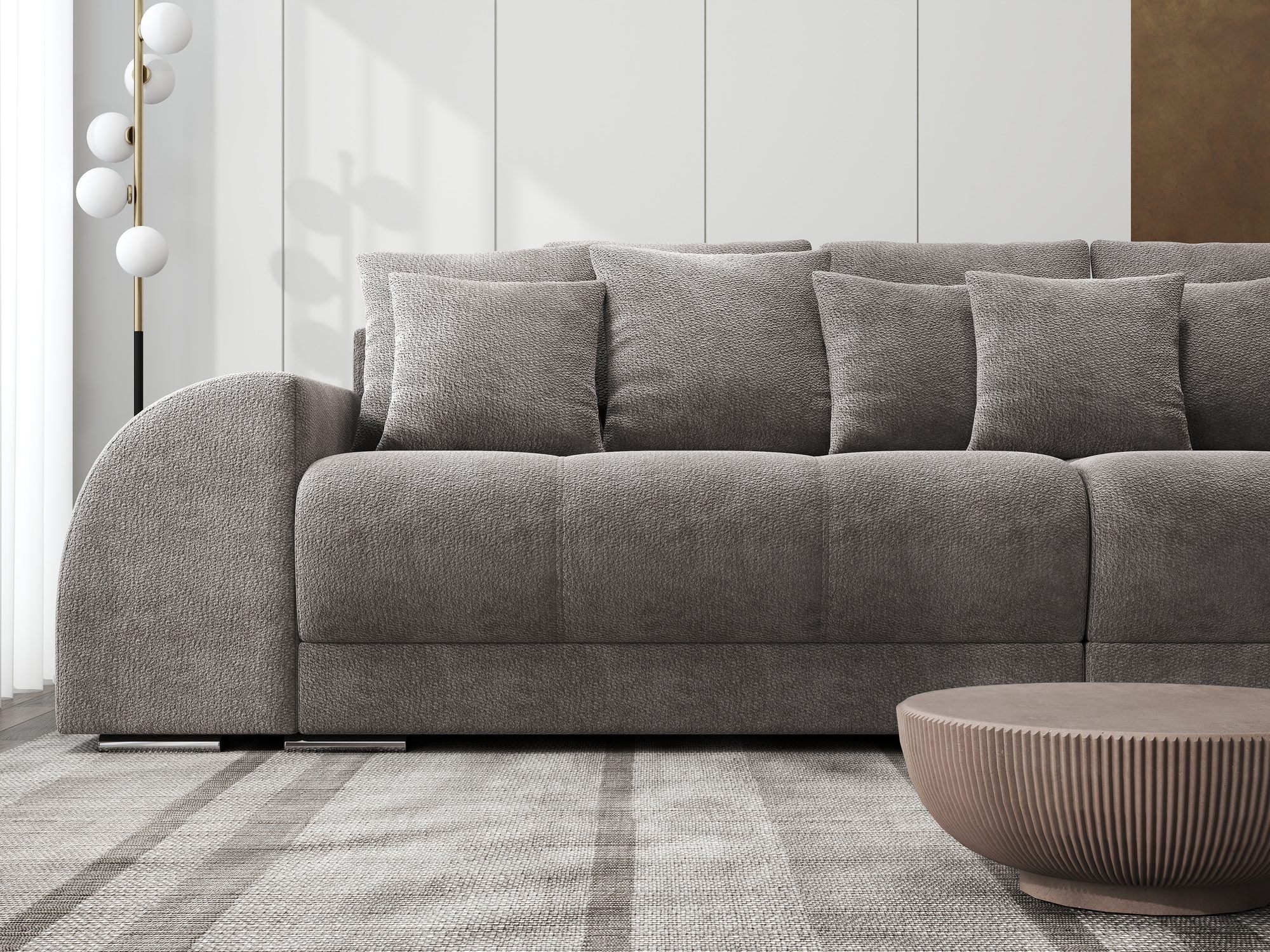 Canapea extensibilă dumonde cu 2 lăzi de depozitare si sezut confortabil din spuma high-density, Verona Vibe Maro 21 310x100 cm