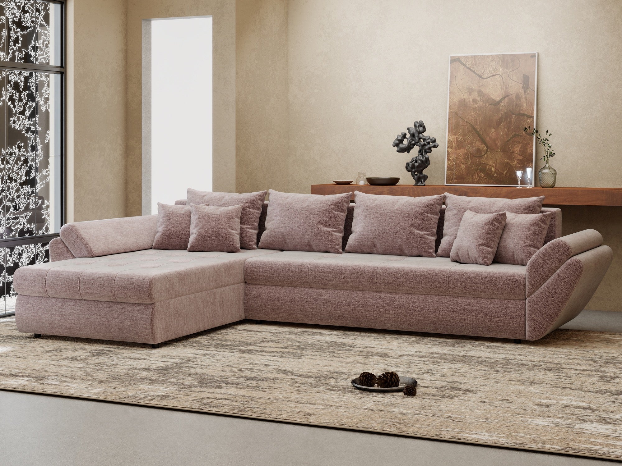 Loana XL Monolith Roz Pudrat