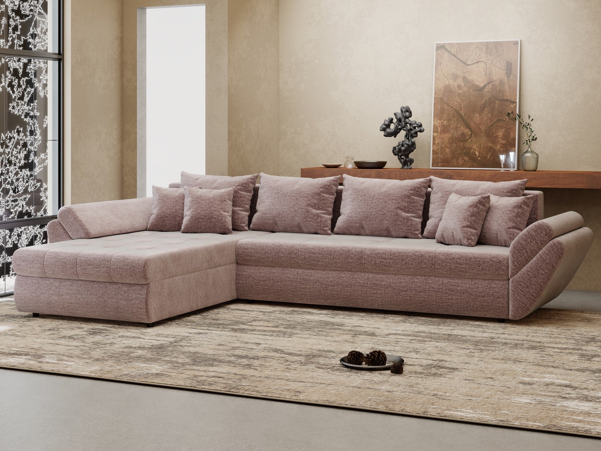 Loana XL Monolith Roz Pudrat