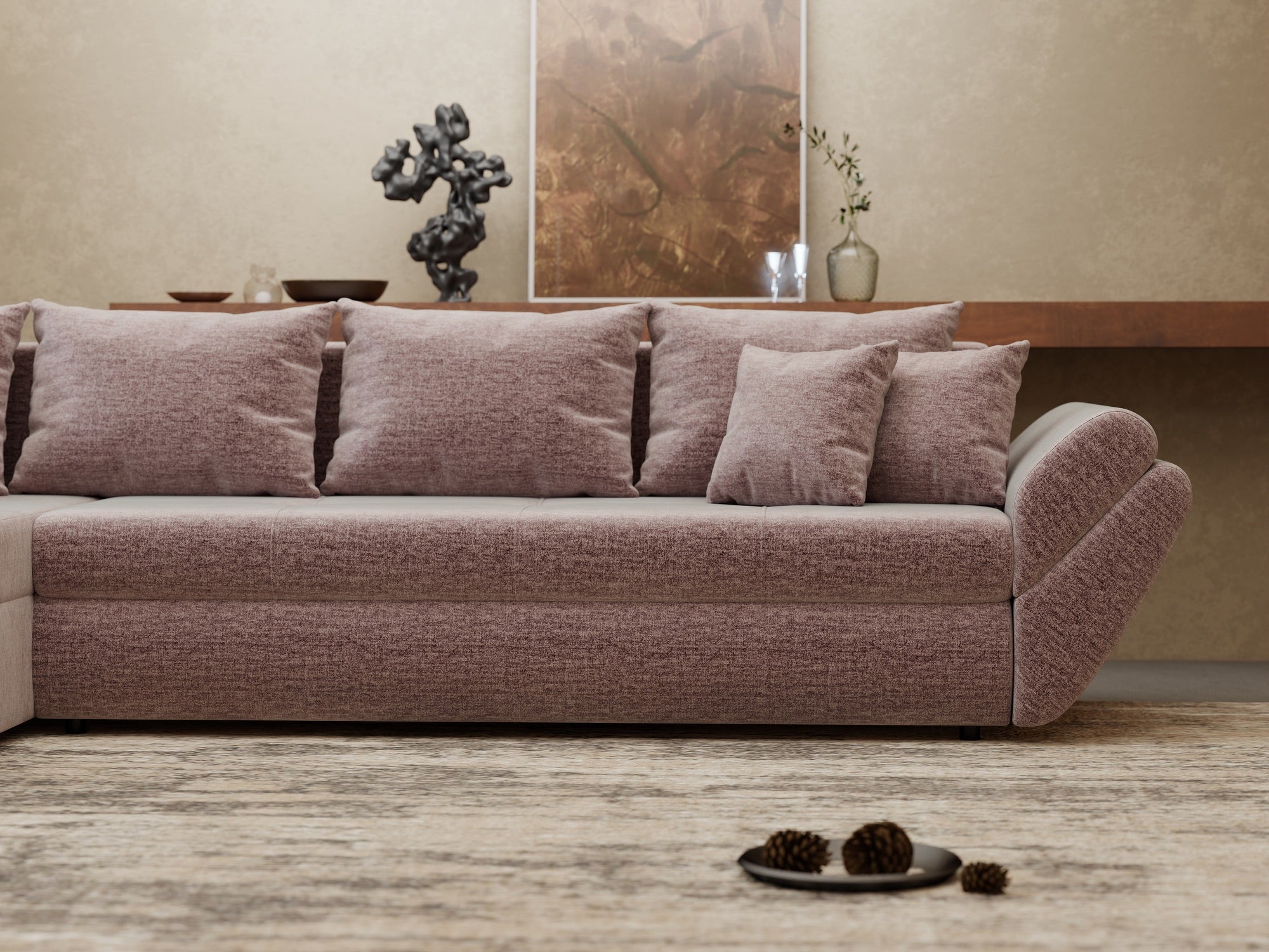 Loana XL Monolith Roz Pudrat