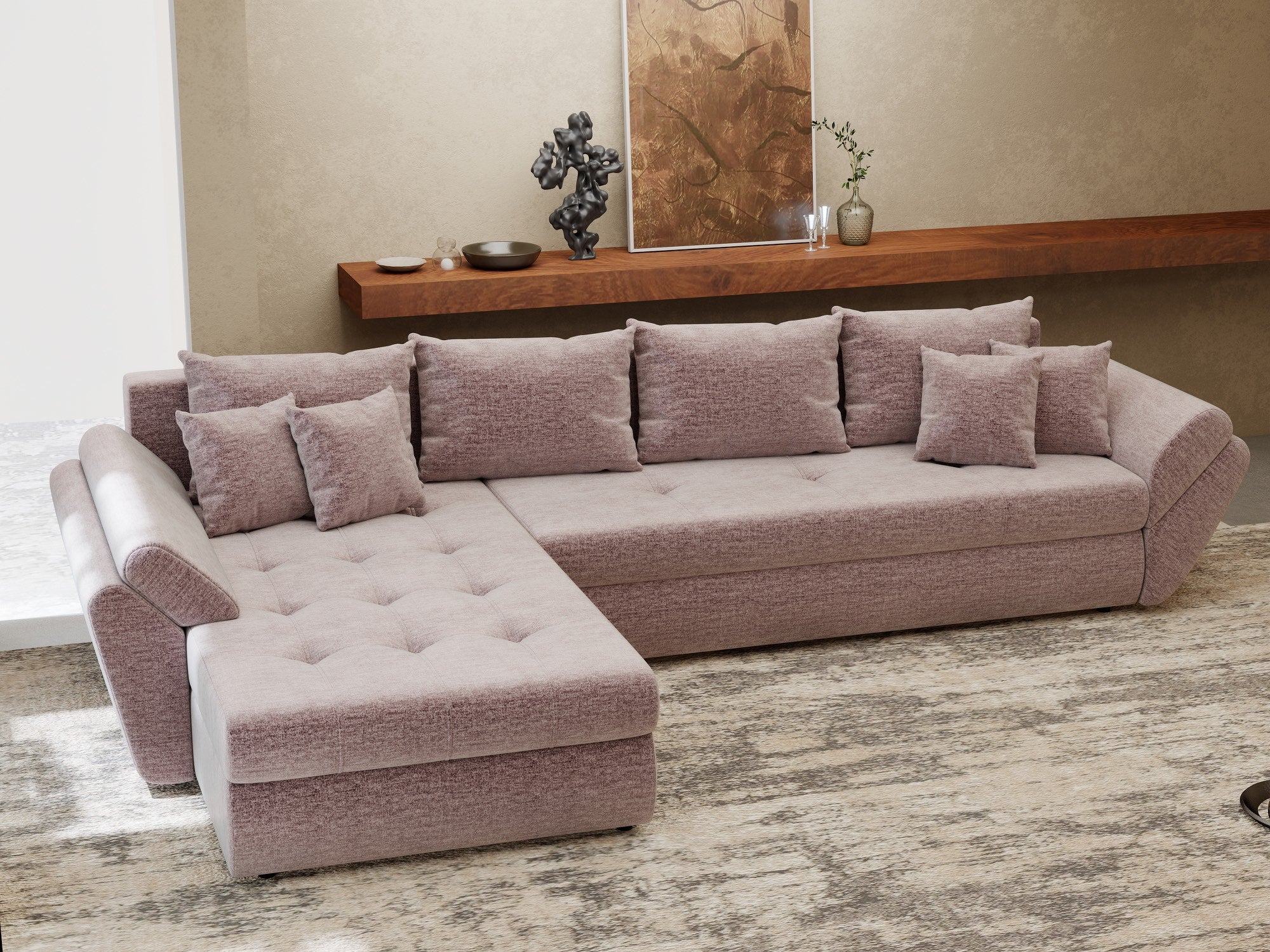Loana XL Monolith Roz Pudrat