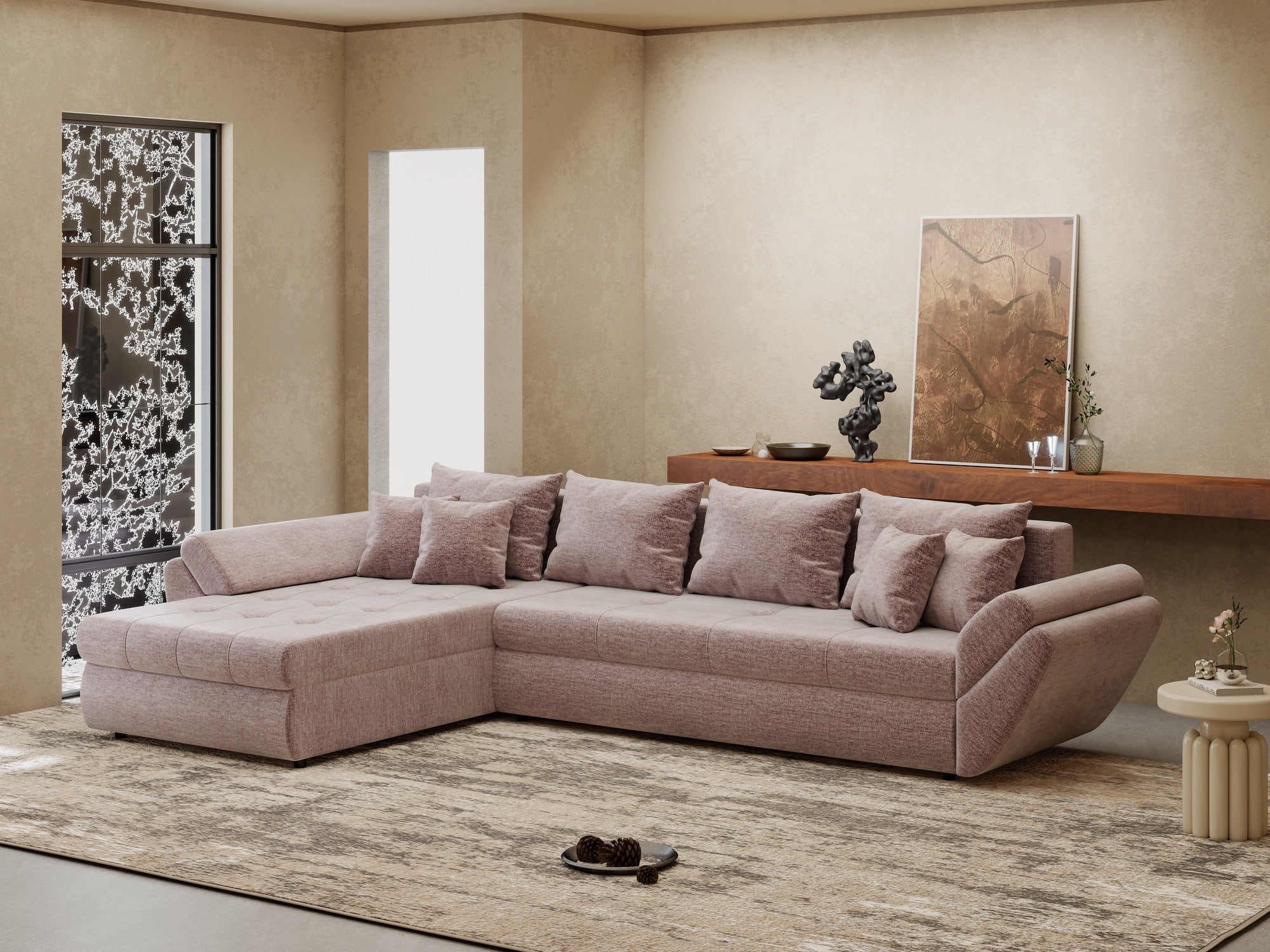 Loana XL Monolith Roz Pudrat