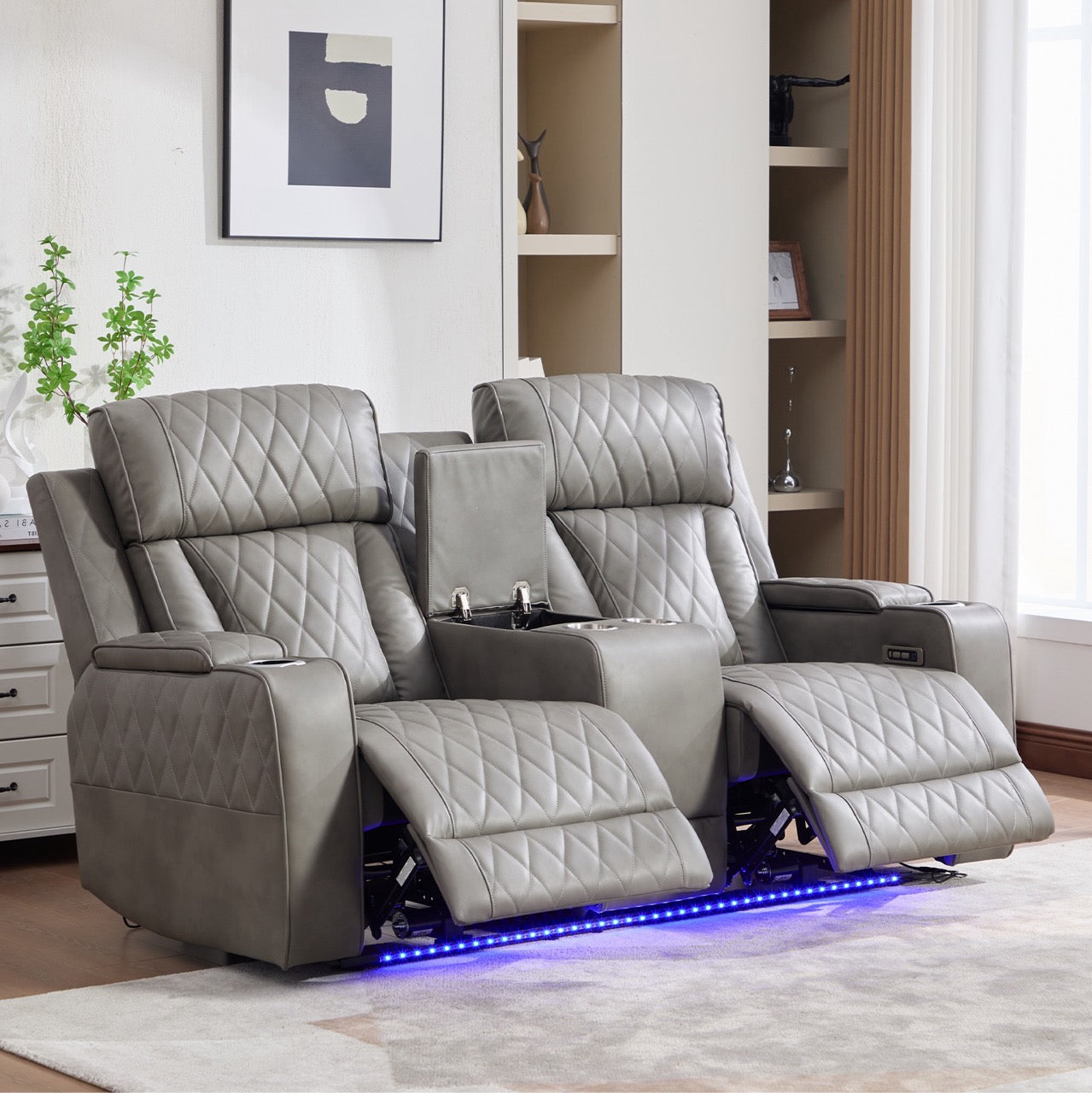 Dumonde 3+2+1 kanapé szett, elektromos relax funkció, vezeték nélküli töltés, USB-C, fűtött pohártartó, LED világítás, Selvar