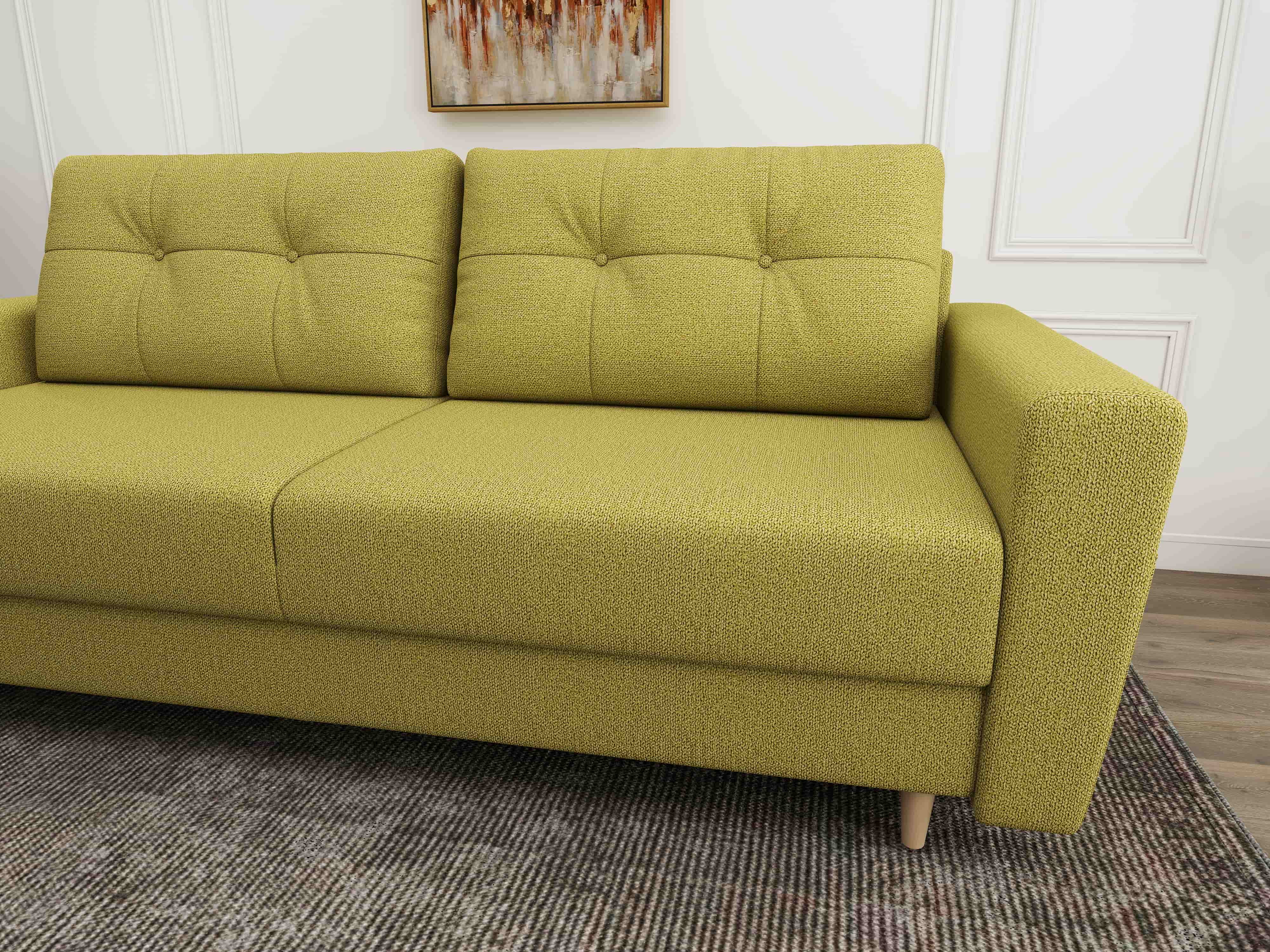 Canapea extensibilă dumonde cu ladă de depozitare si sezut confortabil din spuma HR, Summer Enjoy Verde 225x100 cm fabrica