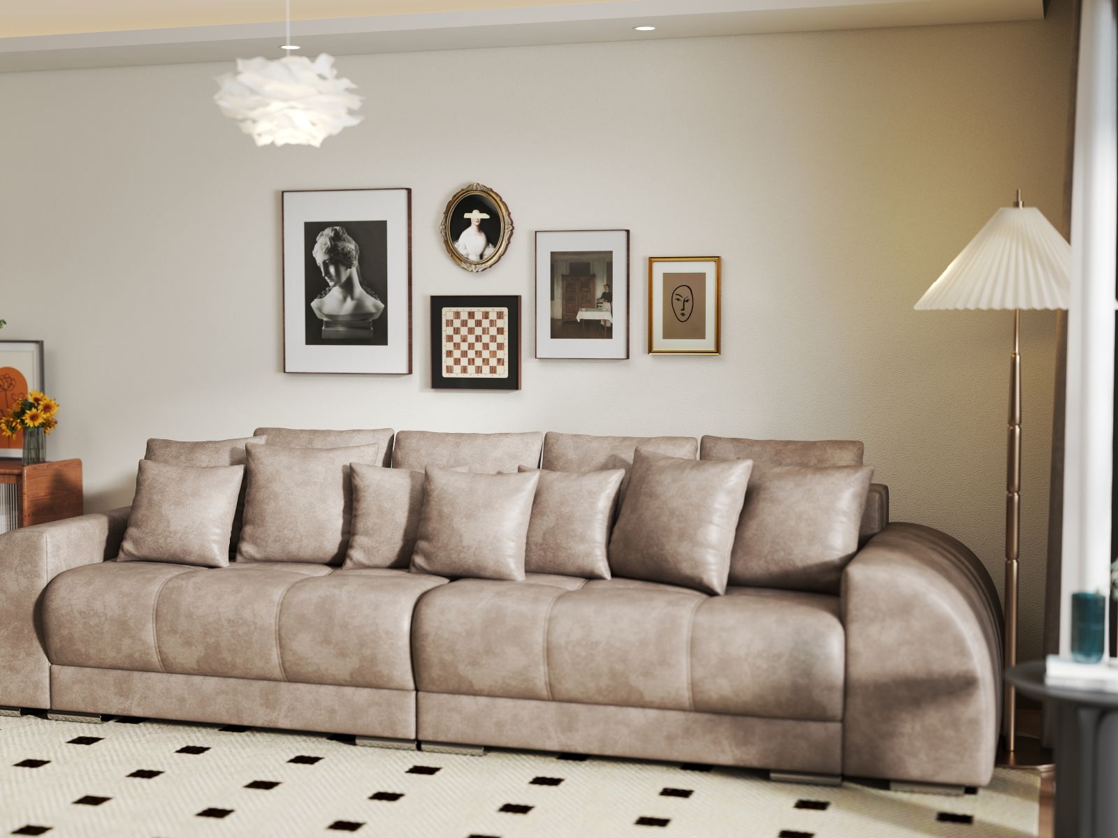 Canapea extensibilă dumonde cu 2 lăzi de depozitare si sezut confortabil din spuma HR, Verona Tobago Silver 310x100 cm Fabrica