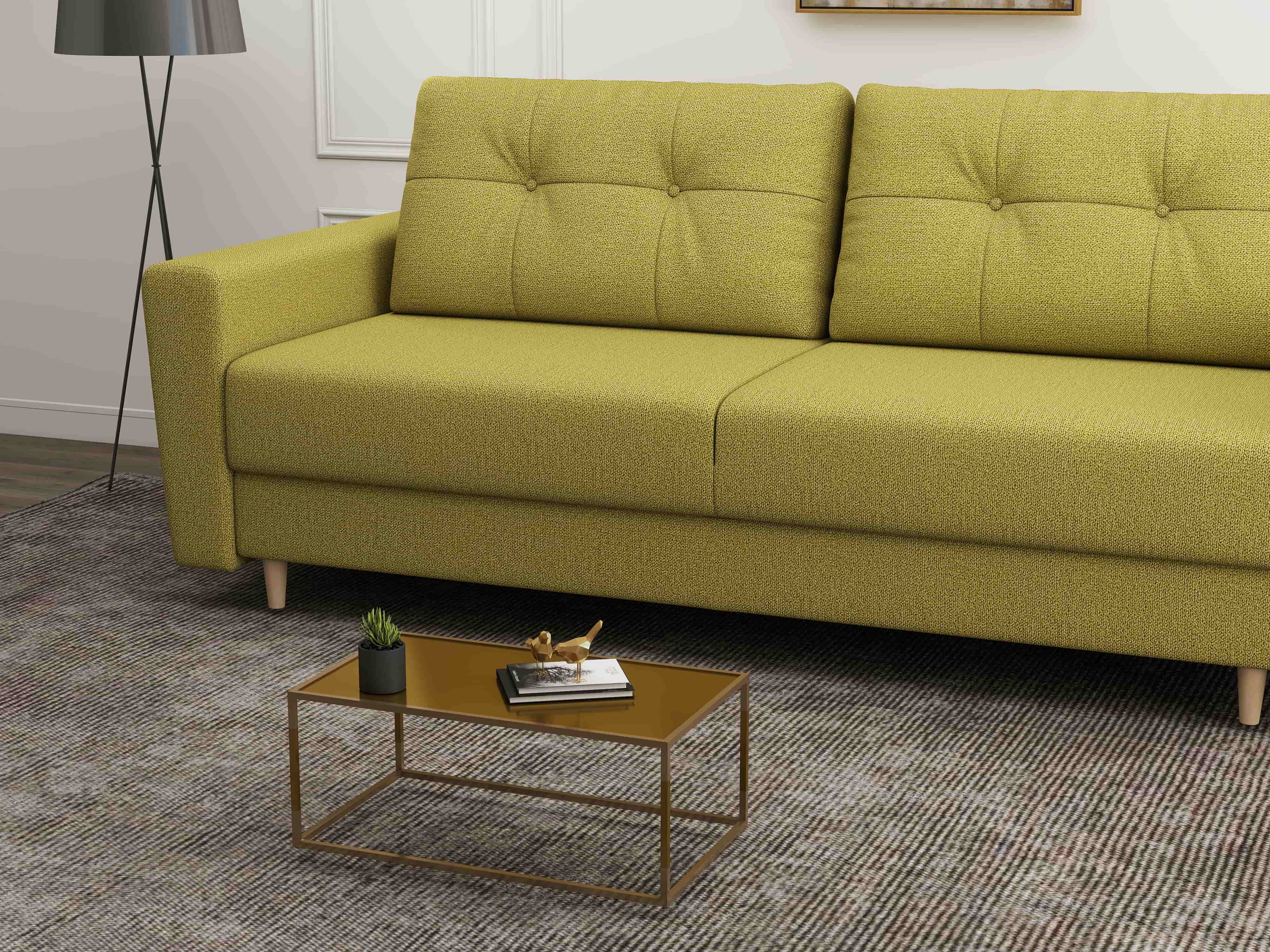 Canapea extensibilă dumonde cu ladă de depozitare si sezut confortabil din spuma HR, Summer Enjoy Verde 225x100 cm fabrica