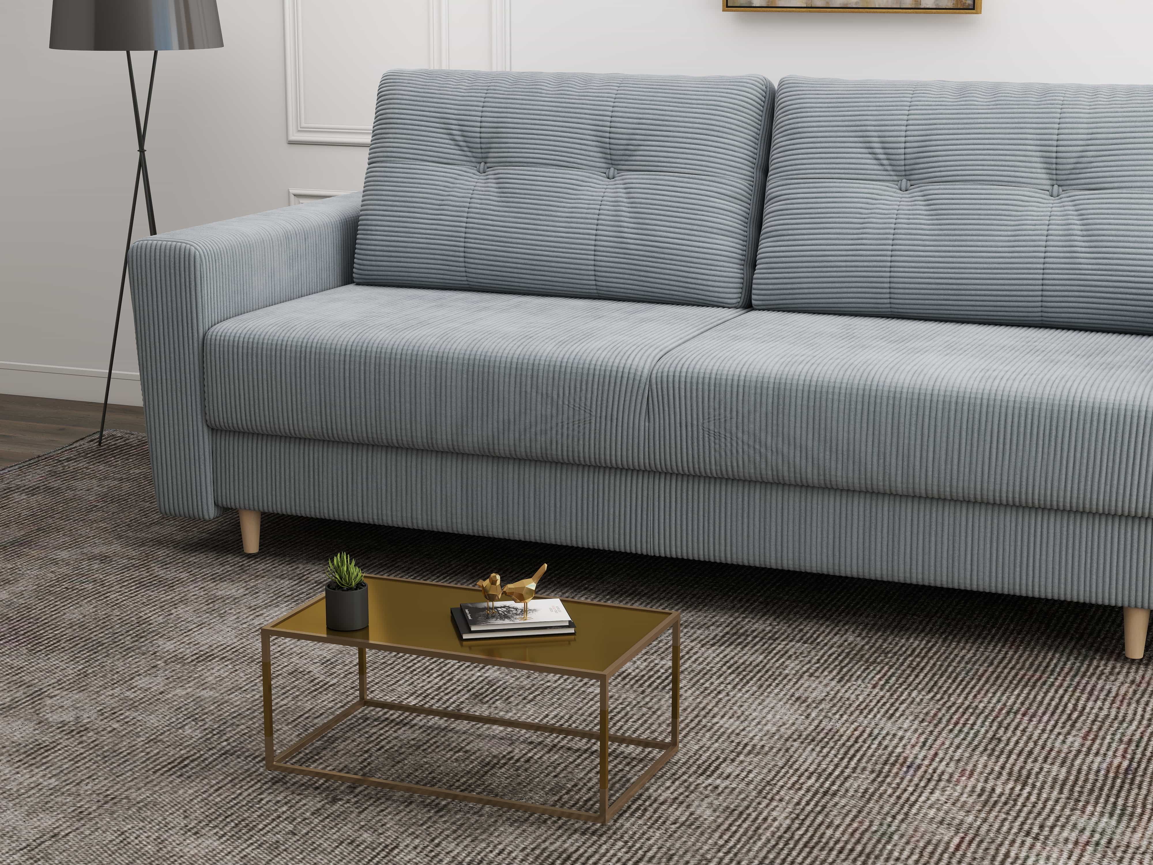 Canapea extensibilă dumonde cu ladă de depozitare si sezut confortabil din spuma HR, Summer Zoom Grey 225x100 cm fabrica