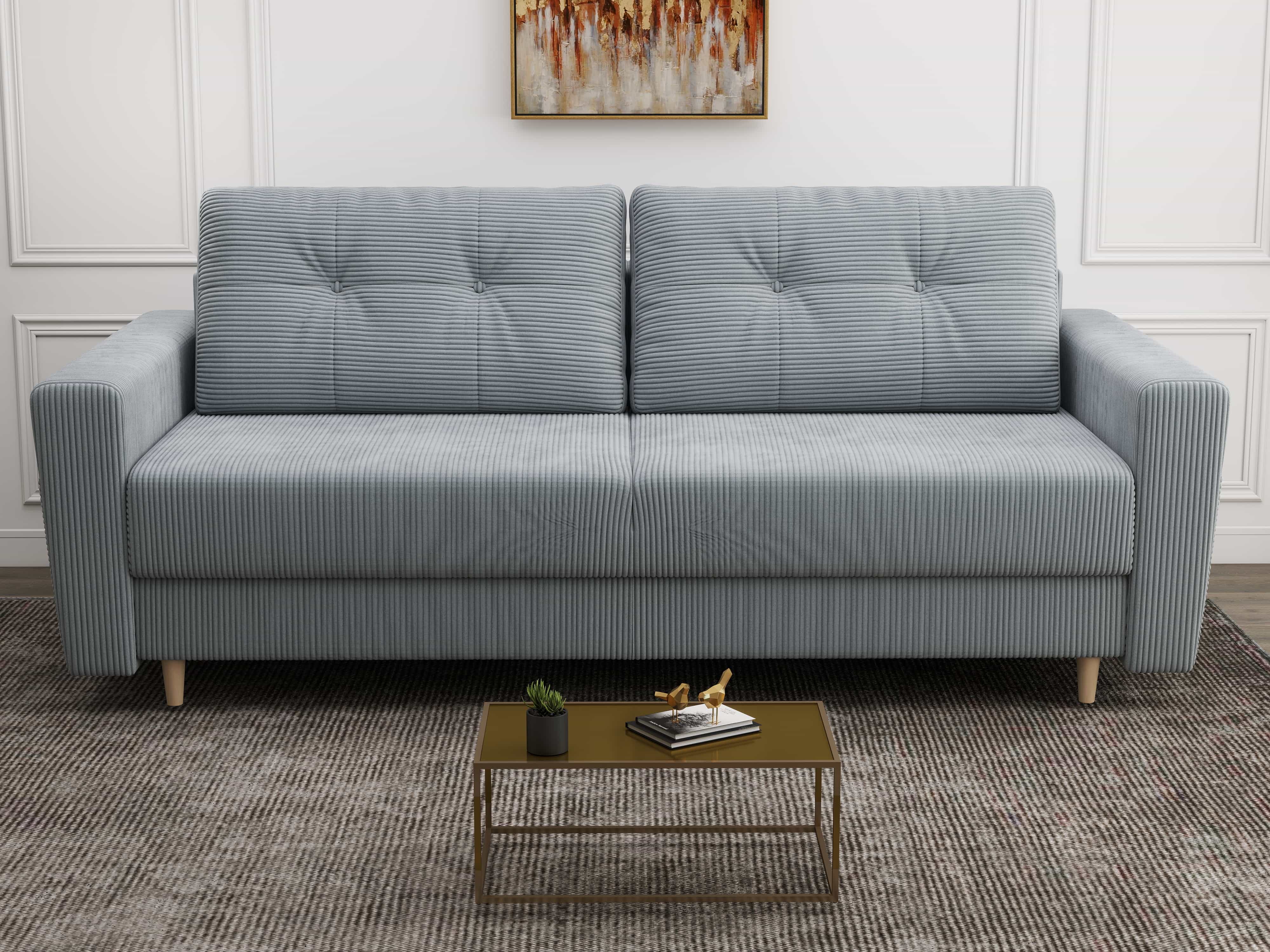 Canapea extensibilă dumonde cu ladă de depozitare si sezut confortabil din spuma HR, Summer Zoom Grey 225x100 cm fabrica