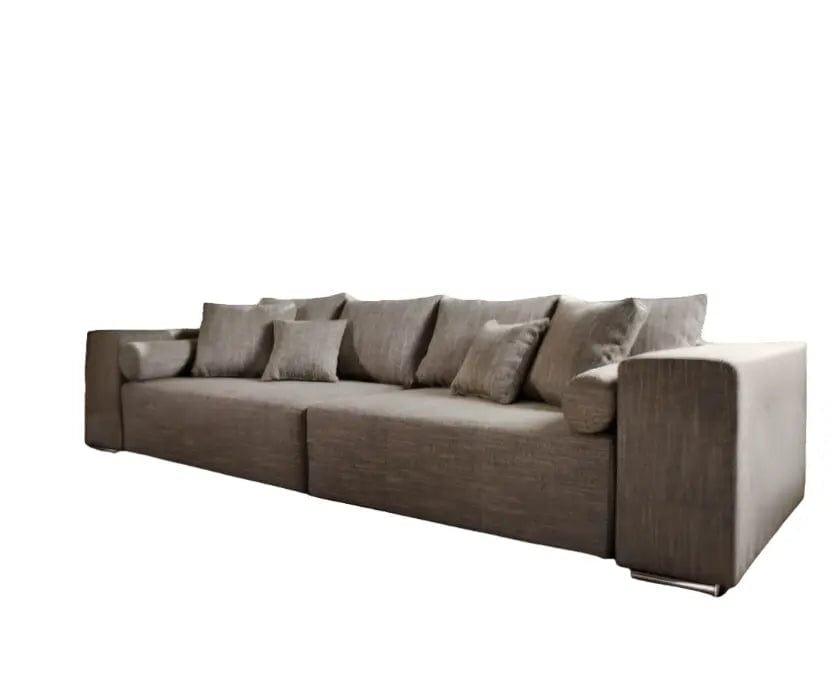 Canapea extensibilă dumonde cu ladă de depozitare si sezut confortabil din spuma high-density, Marbela Magma Grey XXL 295x120 cm
