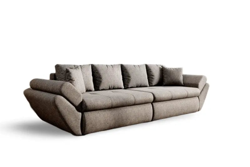 Canapea extensibilă dumonde cu ladă de depozitare si sezut confortabil din spuma high-density, Loana Enjoy Kaki 300x100 cm