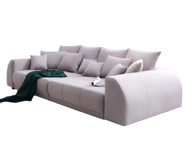 Canapea extensibilă dumonde cu 2 lăzi de depozitare si sezut confortabil din spuma high-density, Verona Enjoy Grey 310x120 cm