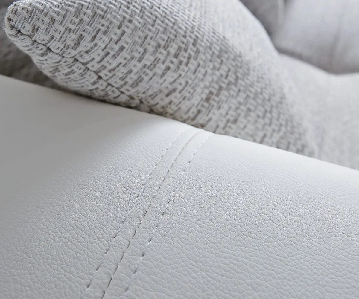 Canapea extensibilă dumonde cu 2 lăzi de depozitare si sezut confortabil din spuma high-density, Verona Loft White 310x120 cm