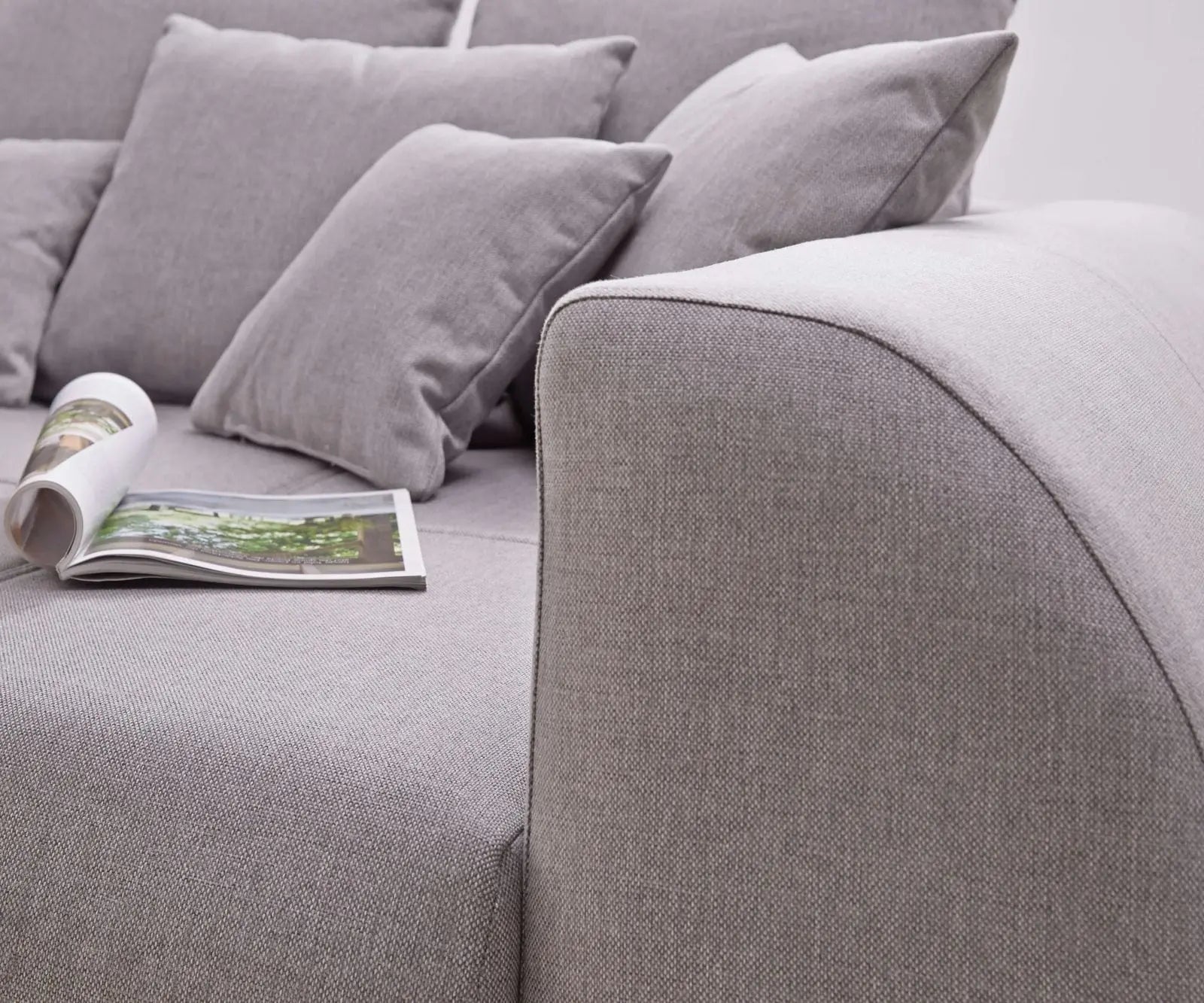 Canapea extensibilă dumonde cu 2 lăzi de depozitare si sezut confortabil din spuma high-density, Verona Enjoy Grey 310x120 cm