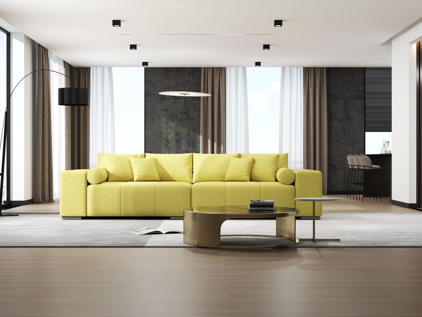 Canapea extensibilă dumonde cu ladă de depozitare si sezut confortabil din spuma HR, Marbela Enjoy Lux Green XXL 295x100 cm fabrica