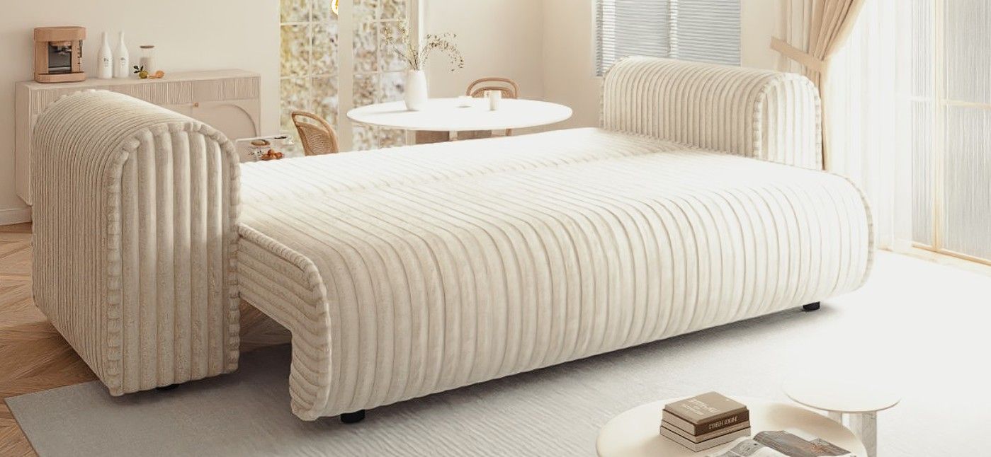 Canapea extensibilă dumonde cu ladă de depozitare si sezut confortabil din spuma high-density, Monaco Mica Tilia Albastru 240x100 cm