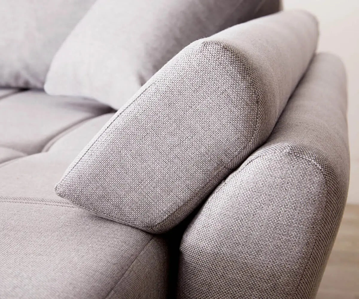 Colțar extensibil dumonde cu ladă de depozitare si sezut confortabil din spuma high-density, Loana Enjoy Grey II 270x185 cm